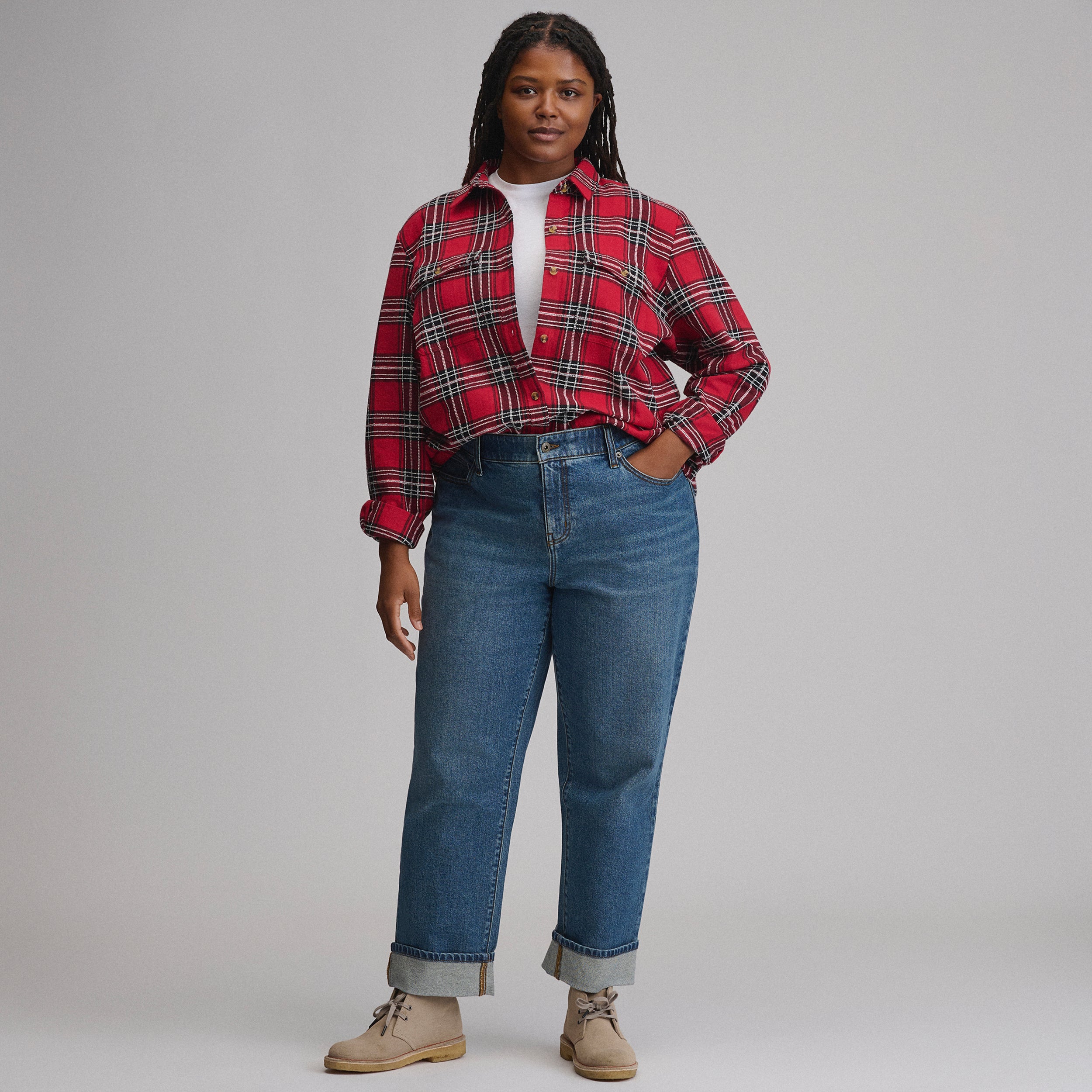 Women's Long-Sleeve Heritage Soft Classic Novelty Flannel Shirt - Image 8