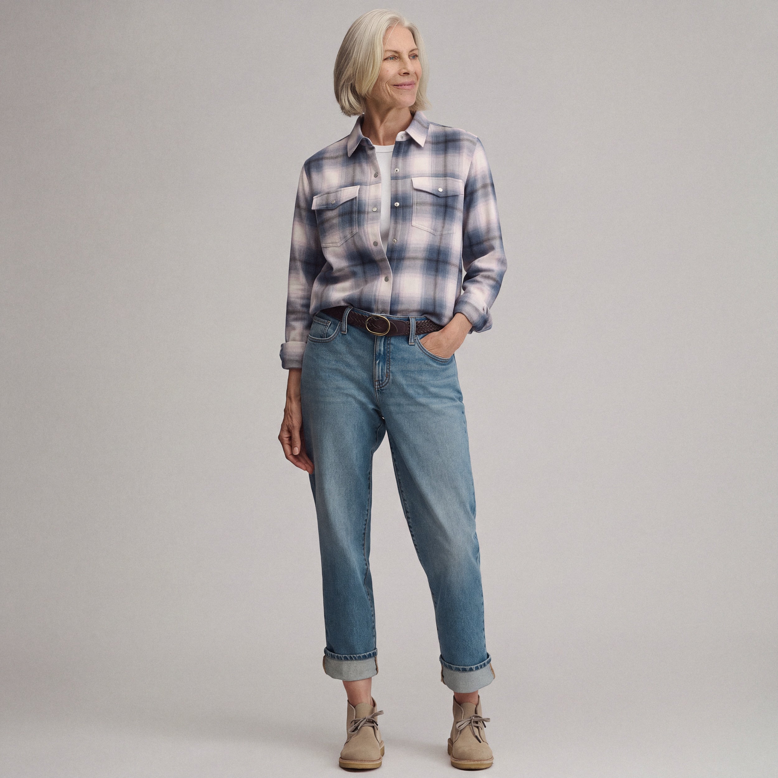 Women's Long-Sleeve Western Button-Down Shirt - Image 4