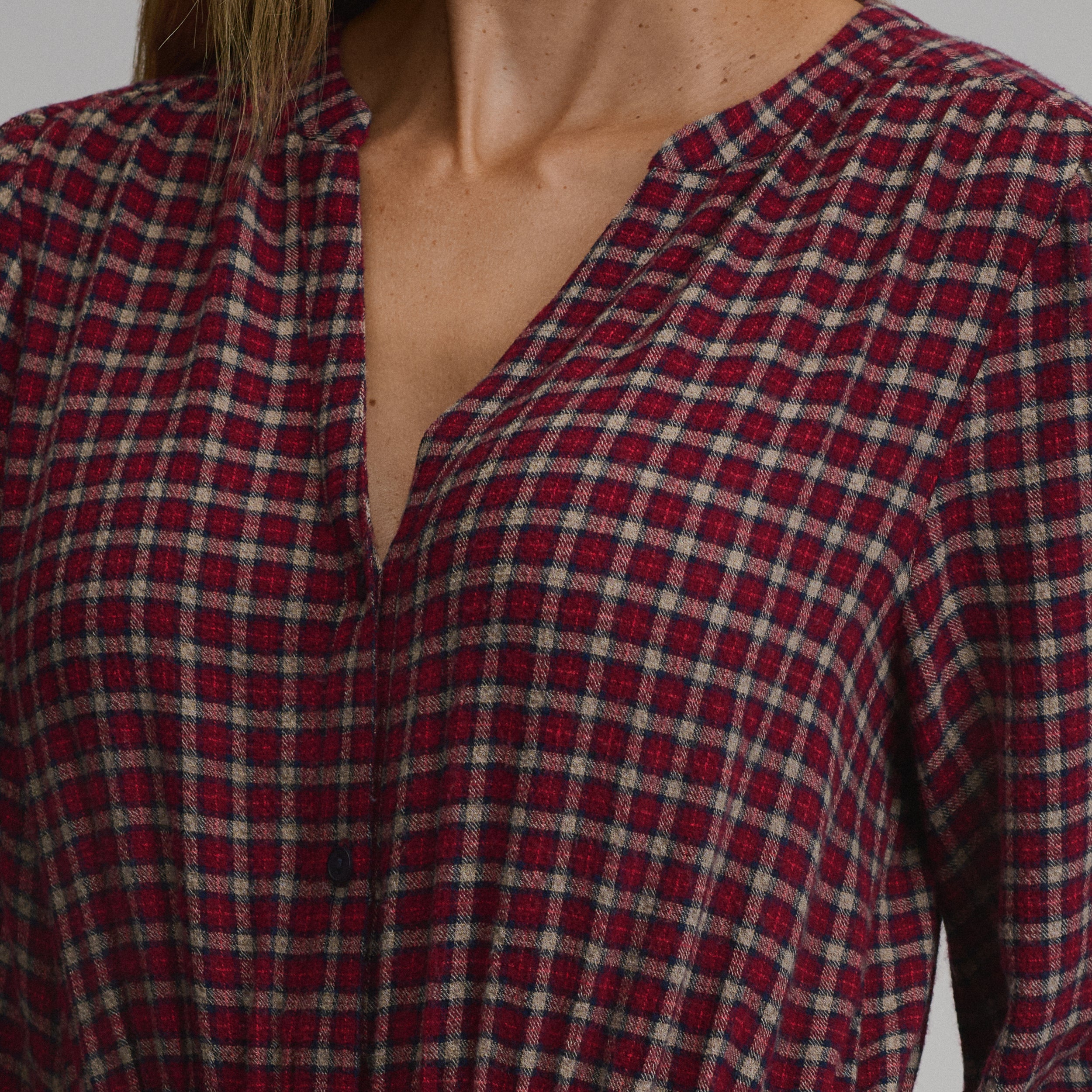Women's Plaid Button Front Belted Midi Dress - Image 11