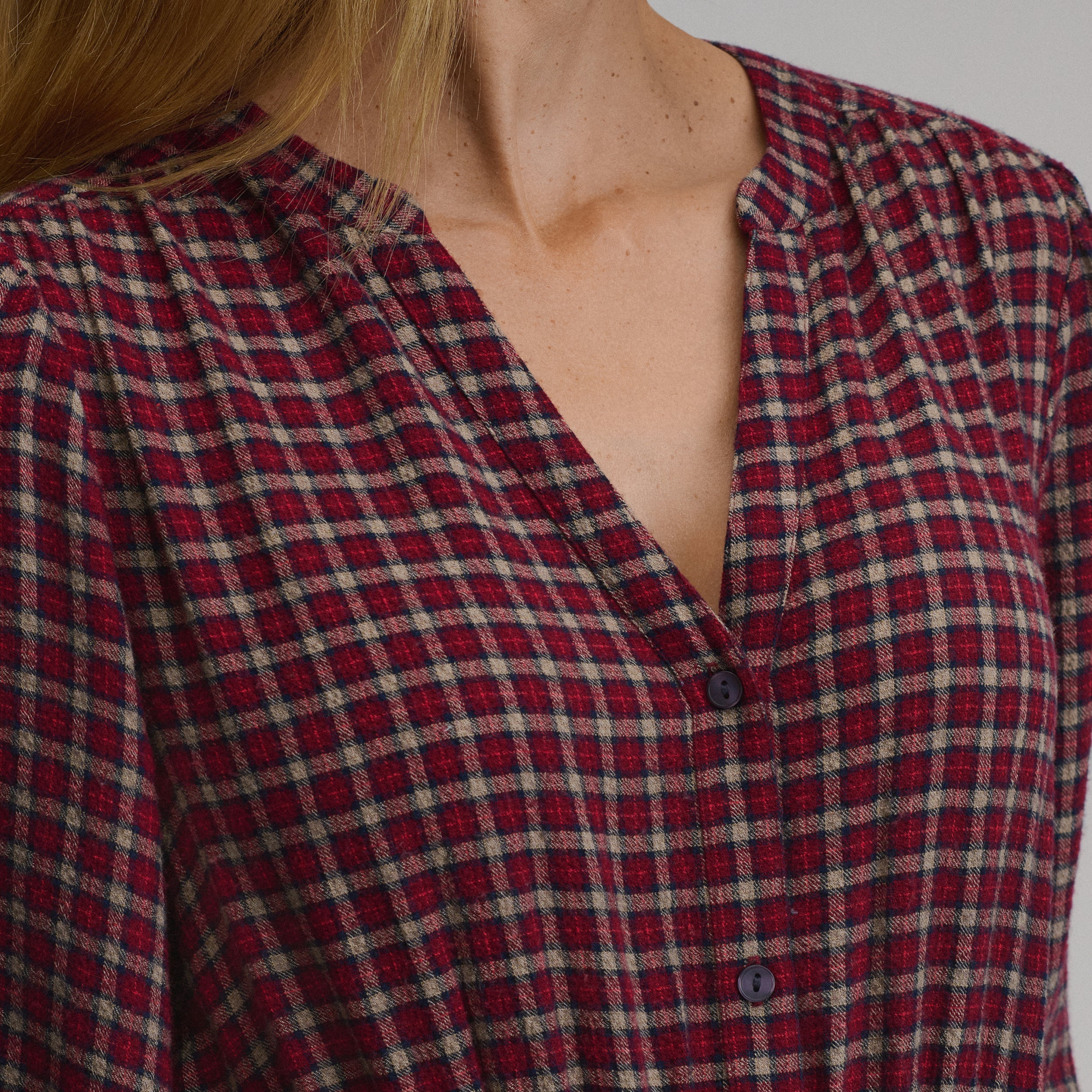Women's Plaid Button Front Belted Midi Dress - Image 15