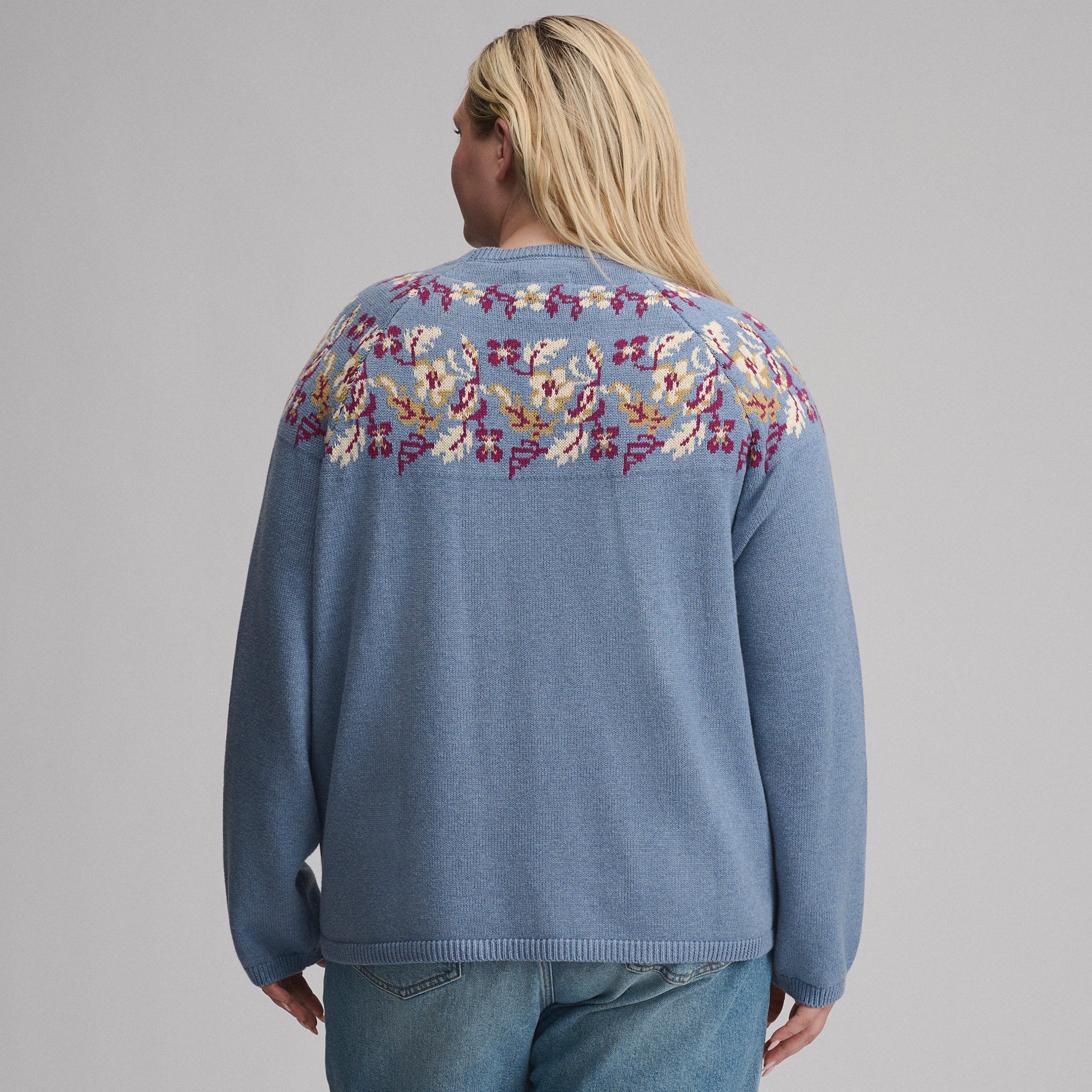 Women's Placed Intarsia Sweater - Image 2