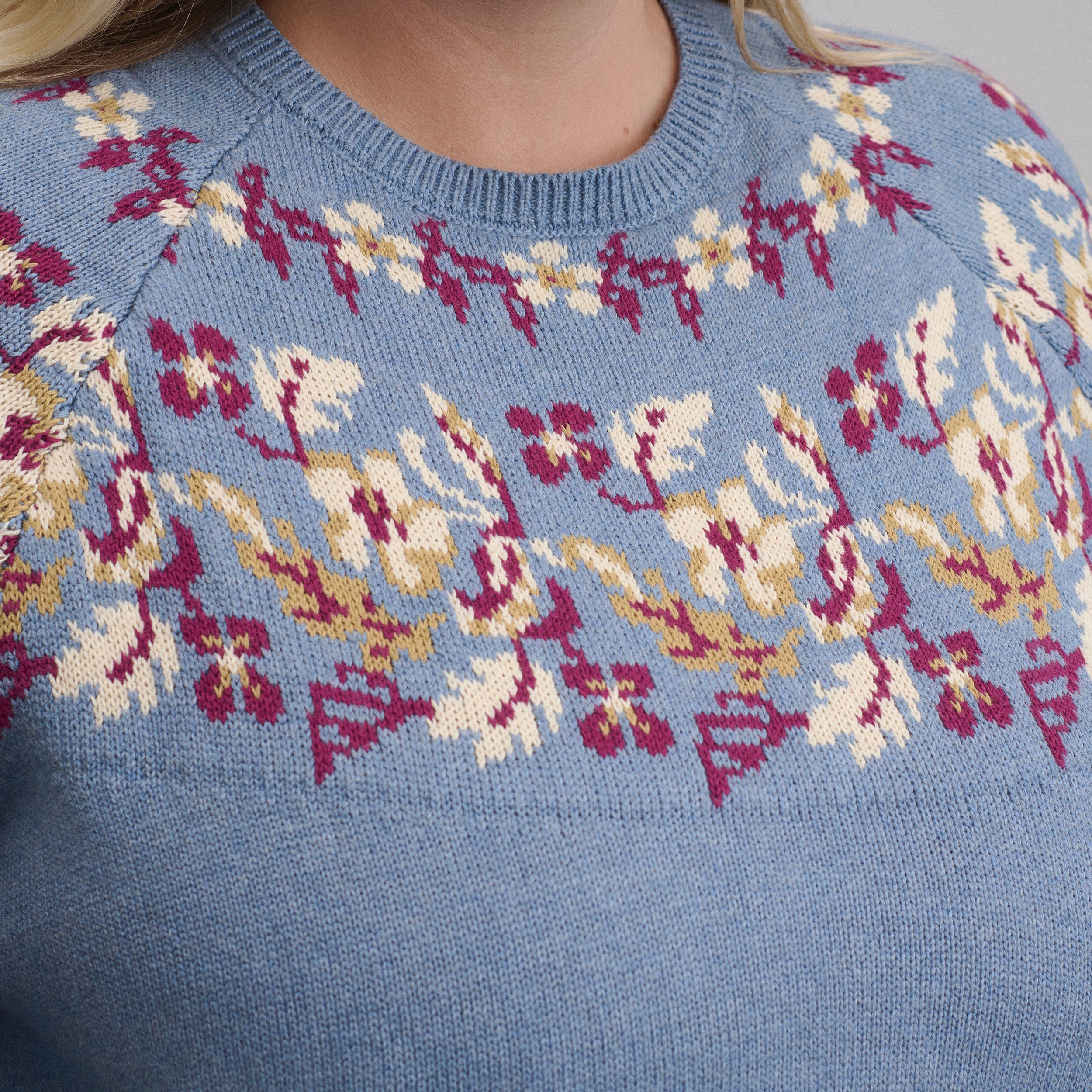 Women's Placed Intarsia Sweater - Image 3