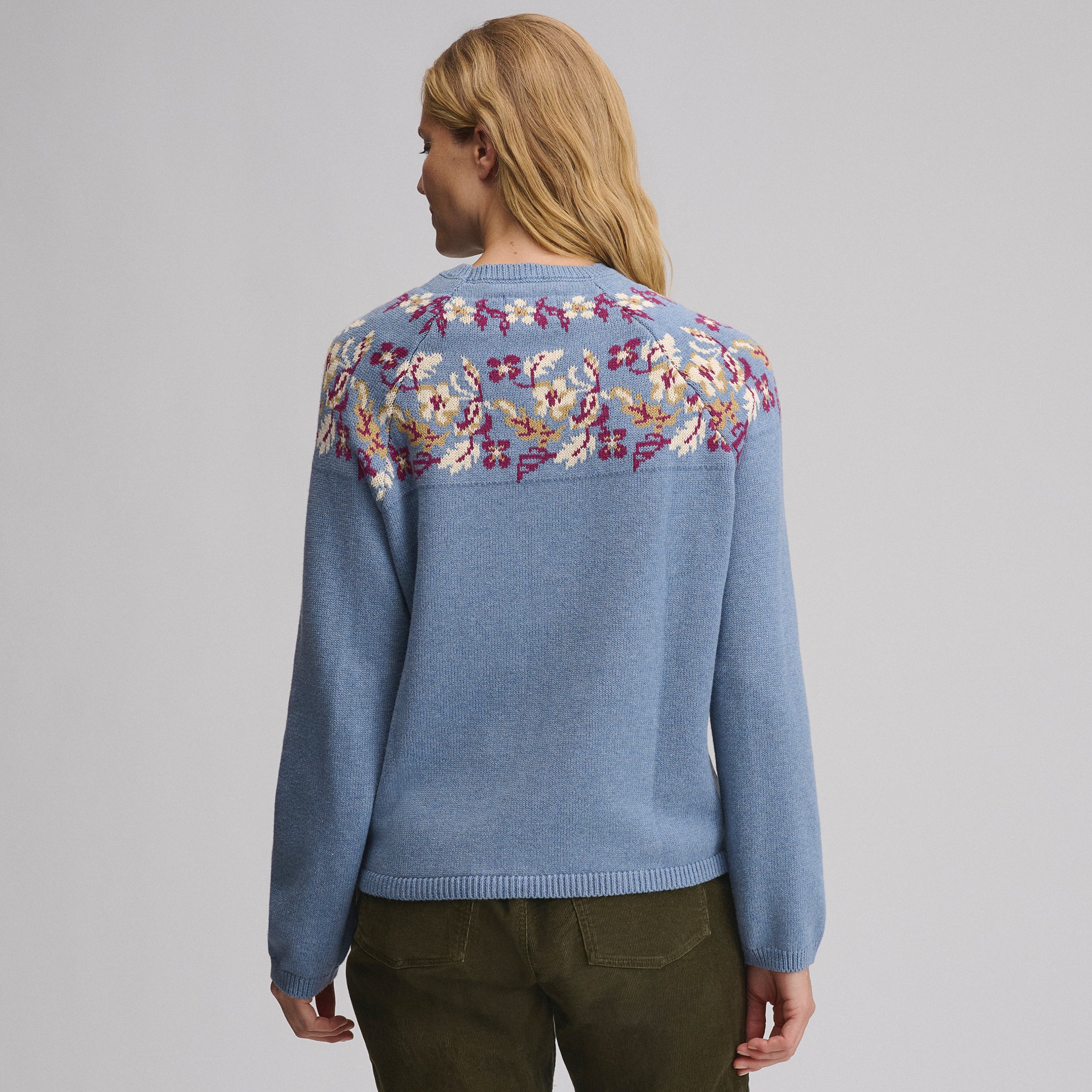 Women's Placed Intarsia Sweater - Image 6
