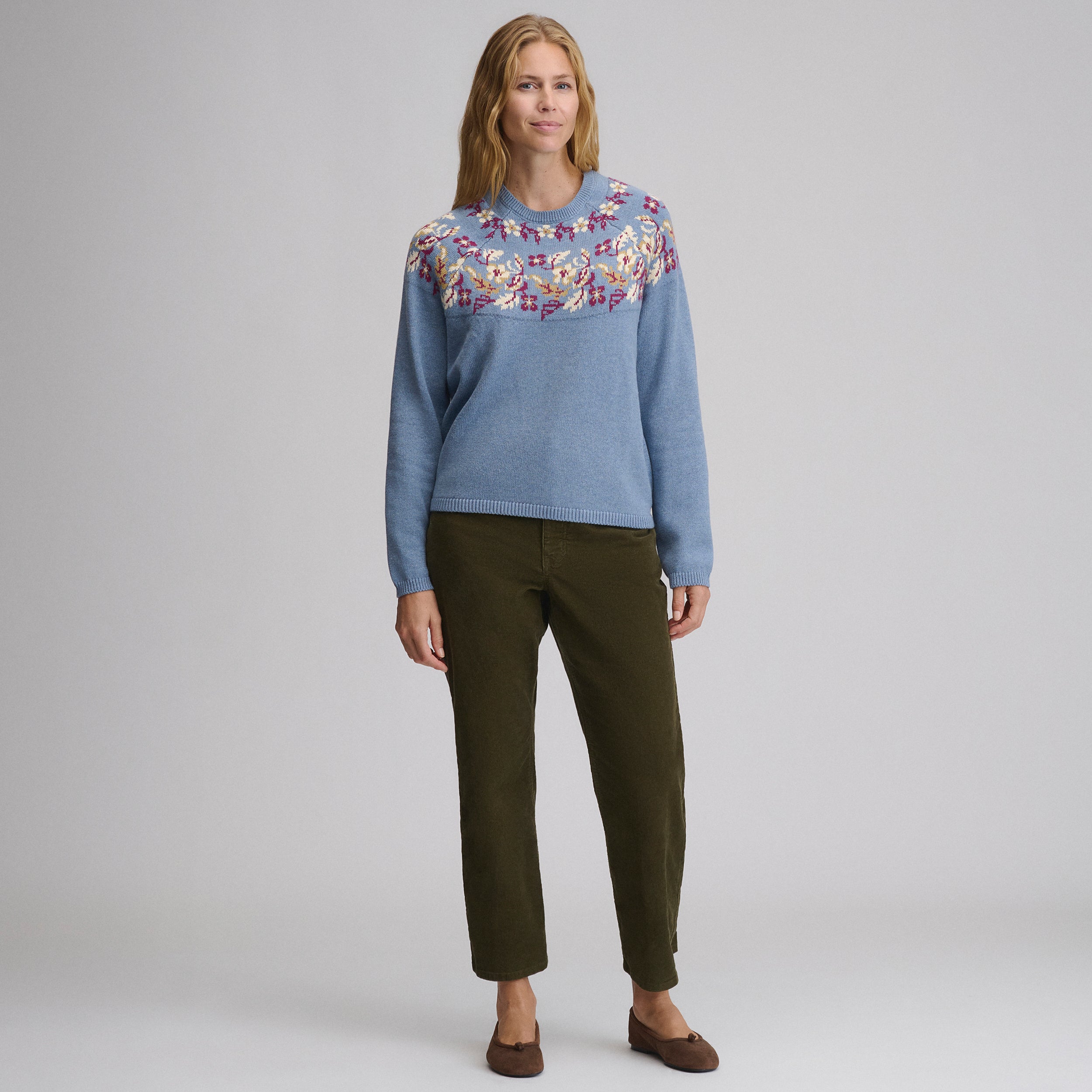 Women's Placed Intarsia Sweater - Image 8