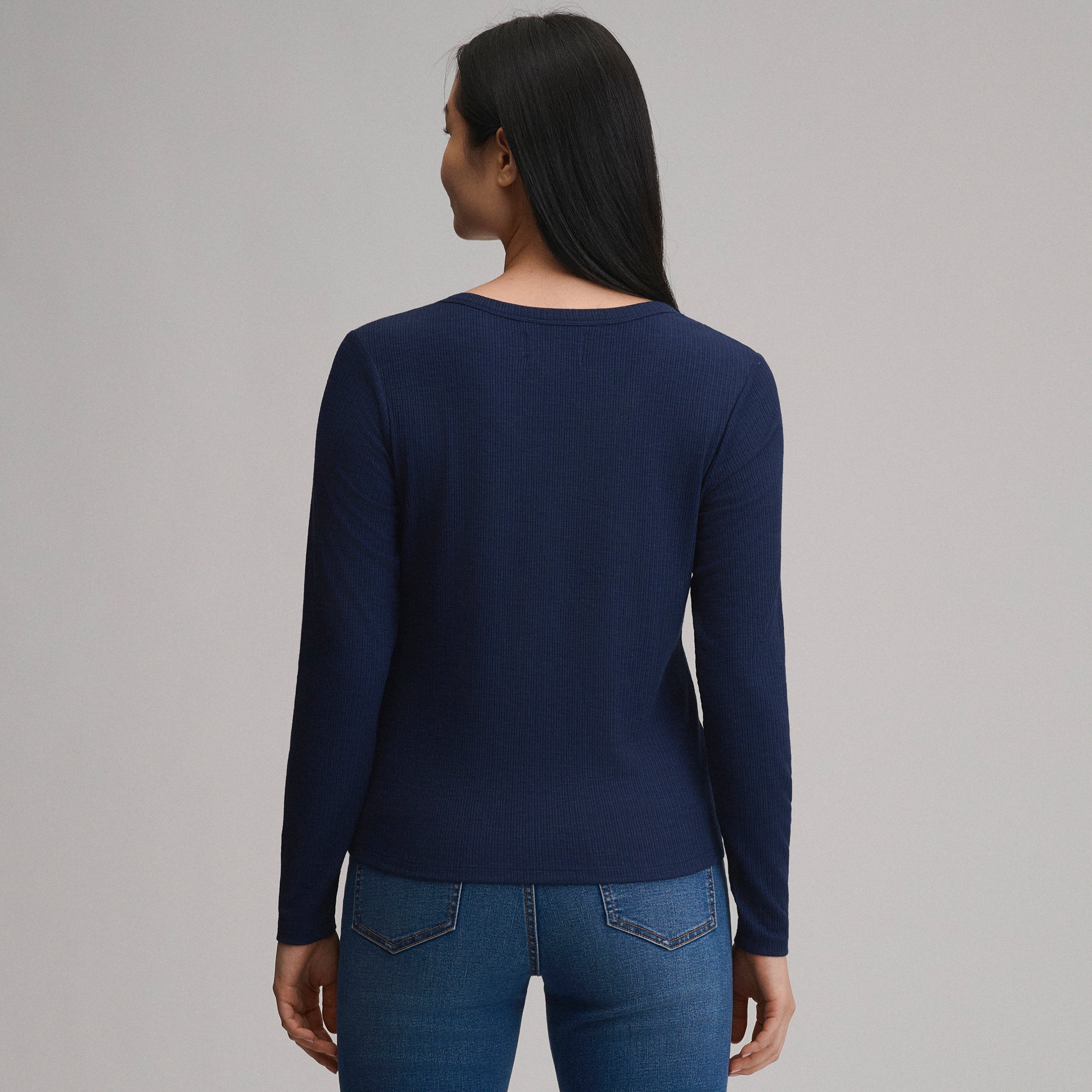 Women's Long-Sleeve Multi Button Henley - Image 2