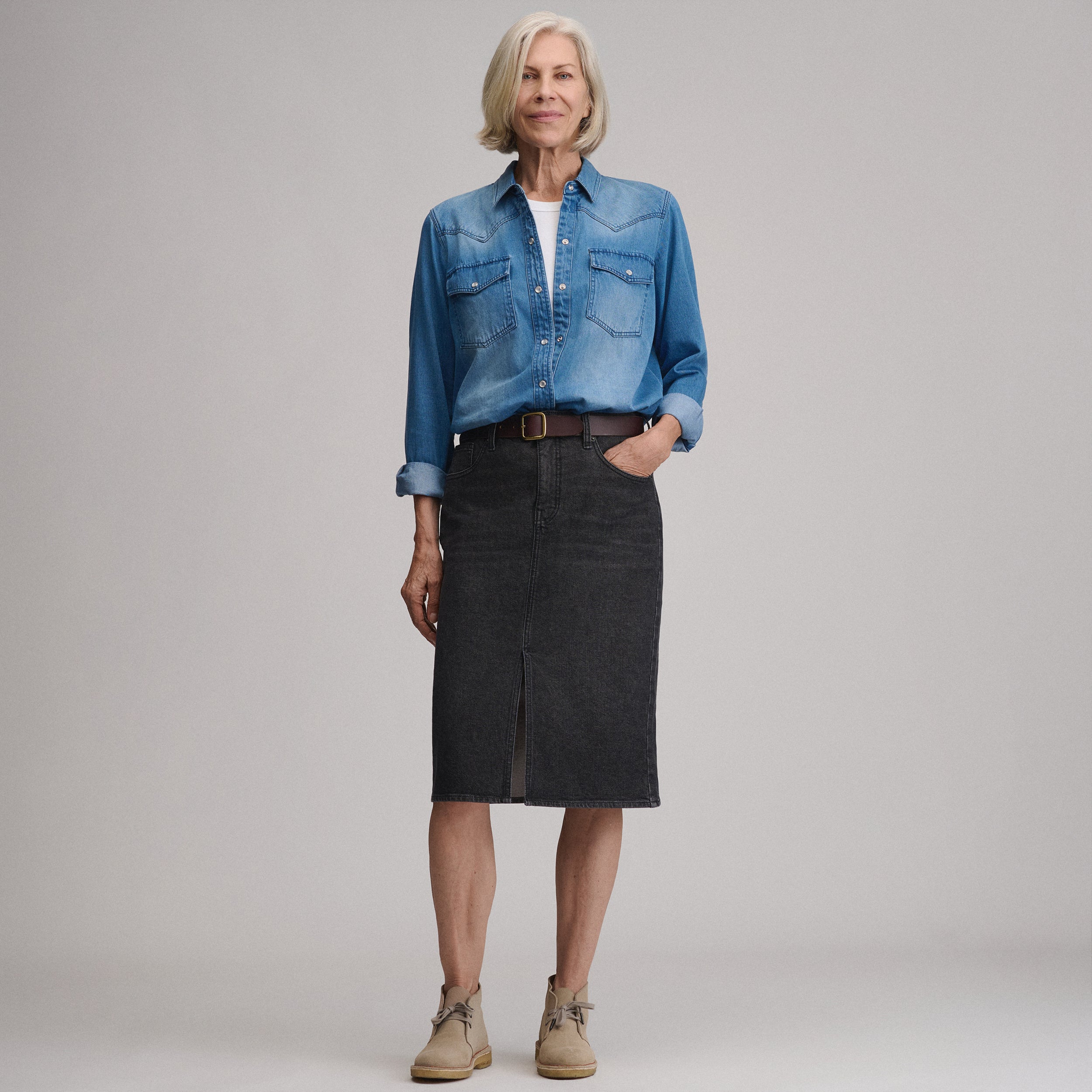 Women's Iconic Denim Skirt - Image 4
