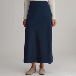 Women's Satin Bias Cut Midi Skirt