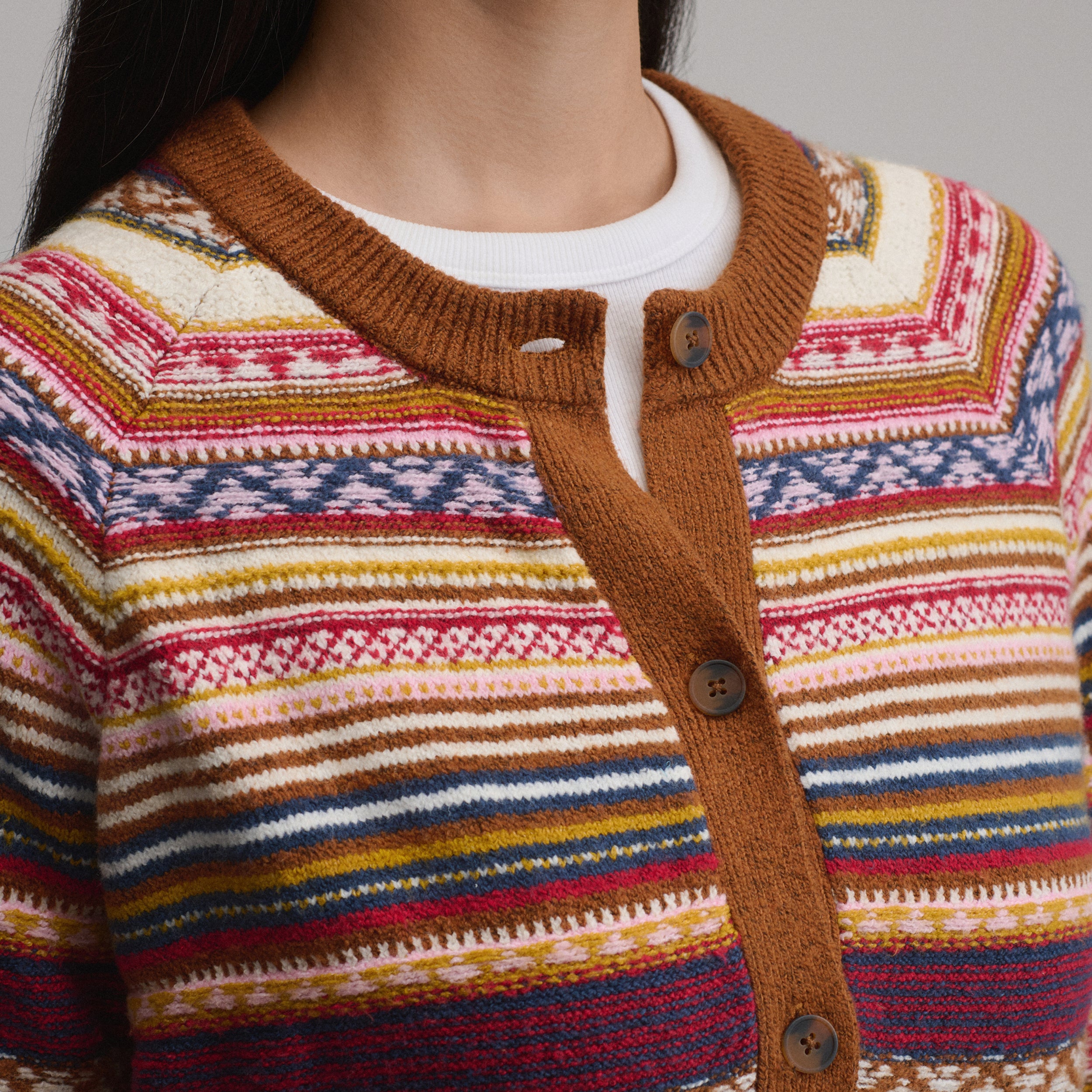 Women's Signature Cardigan Sweater - Stripe - Image 3