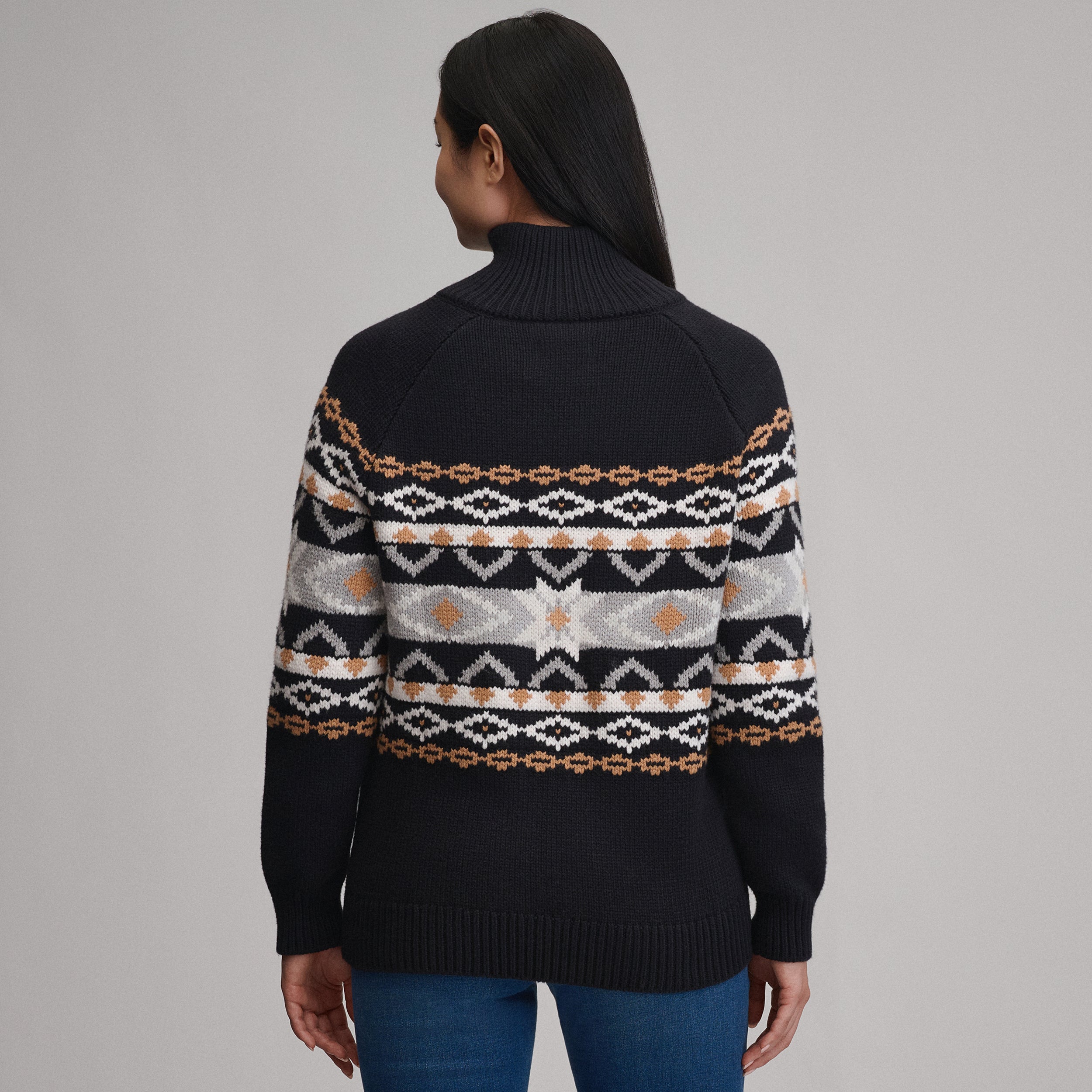Women's Everloft Jacquard Quarter-Zip Sweater - Image 2