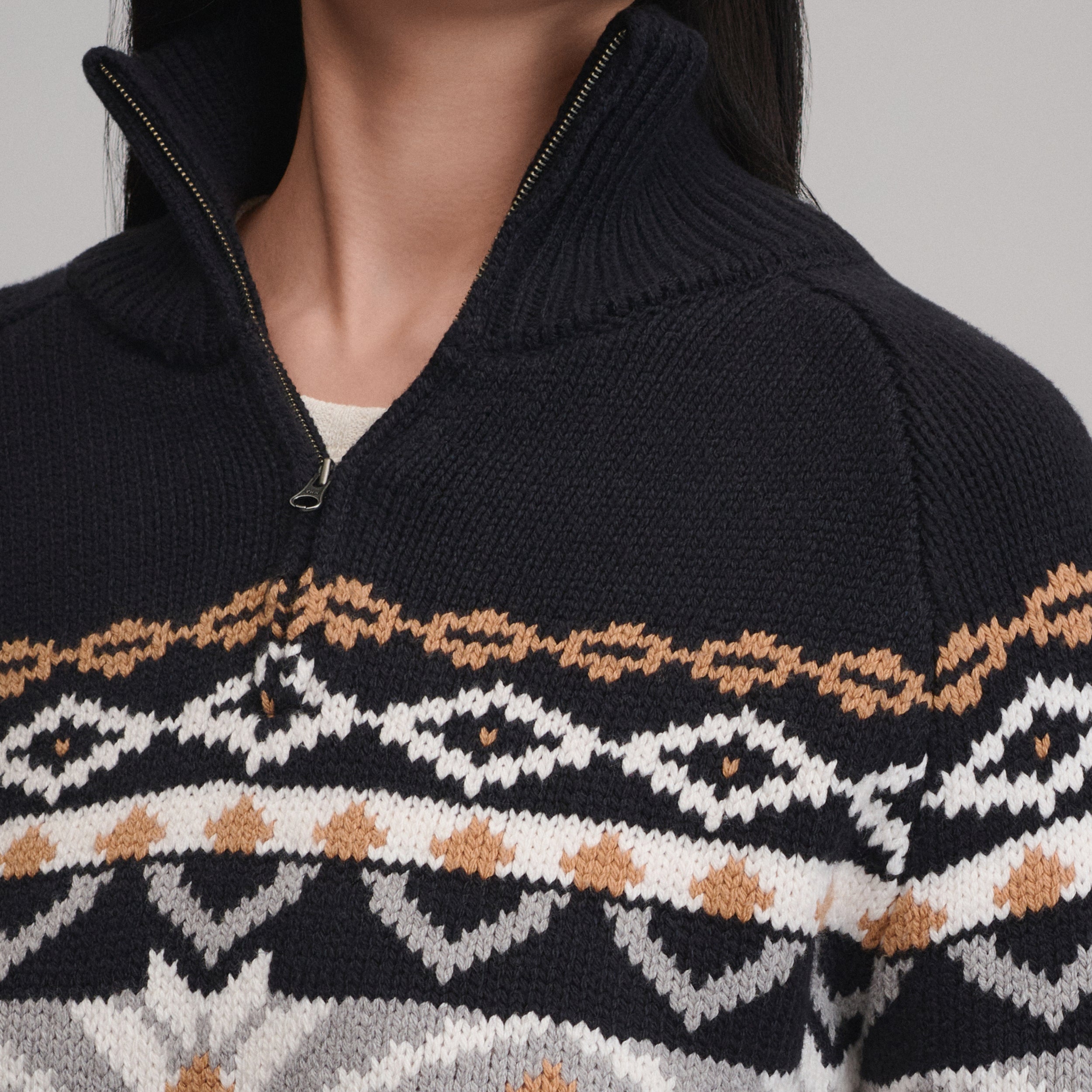 Women's Everloft Jacquard Quarter-Zip Sweater - Image 3