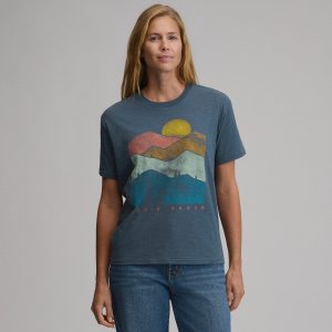 Women's Short-Sleeve Relaxed Boyfriend Graphic T-Shirt - Landscape