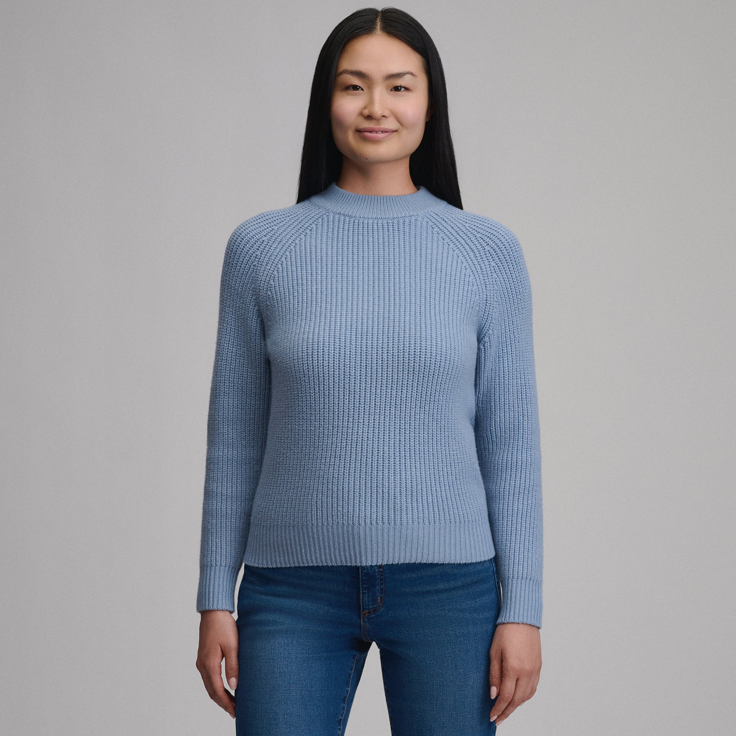 Women's Solid Mock-Neck Sweater