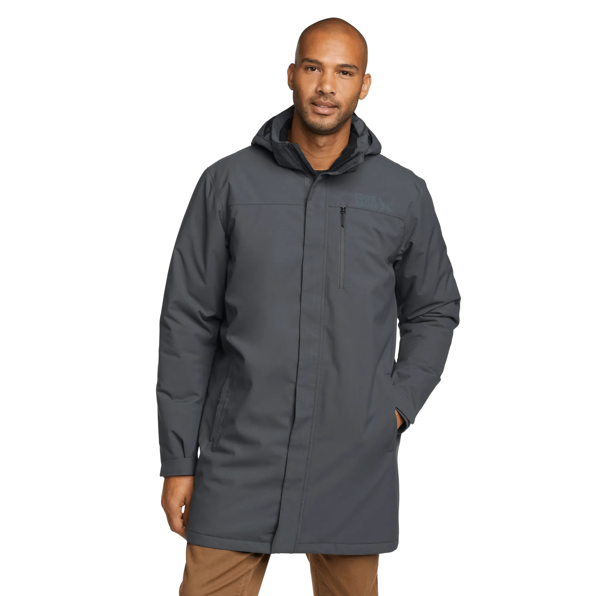 Men's Mainstay Insulated Waterproof Hooded Trench Coat - Image 13