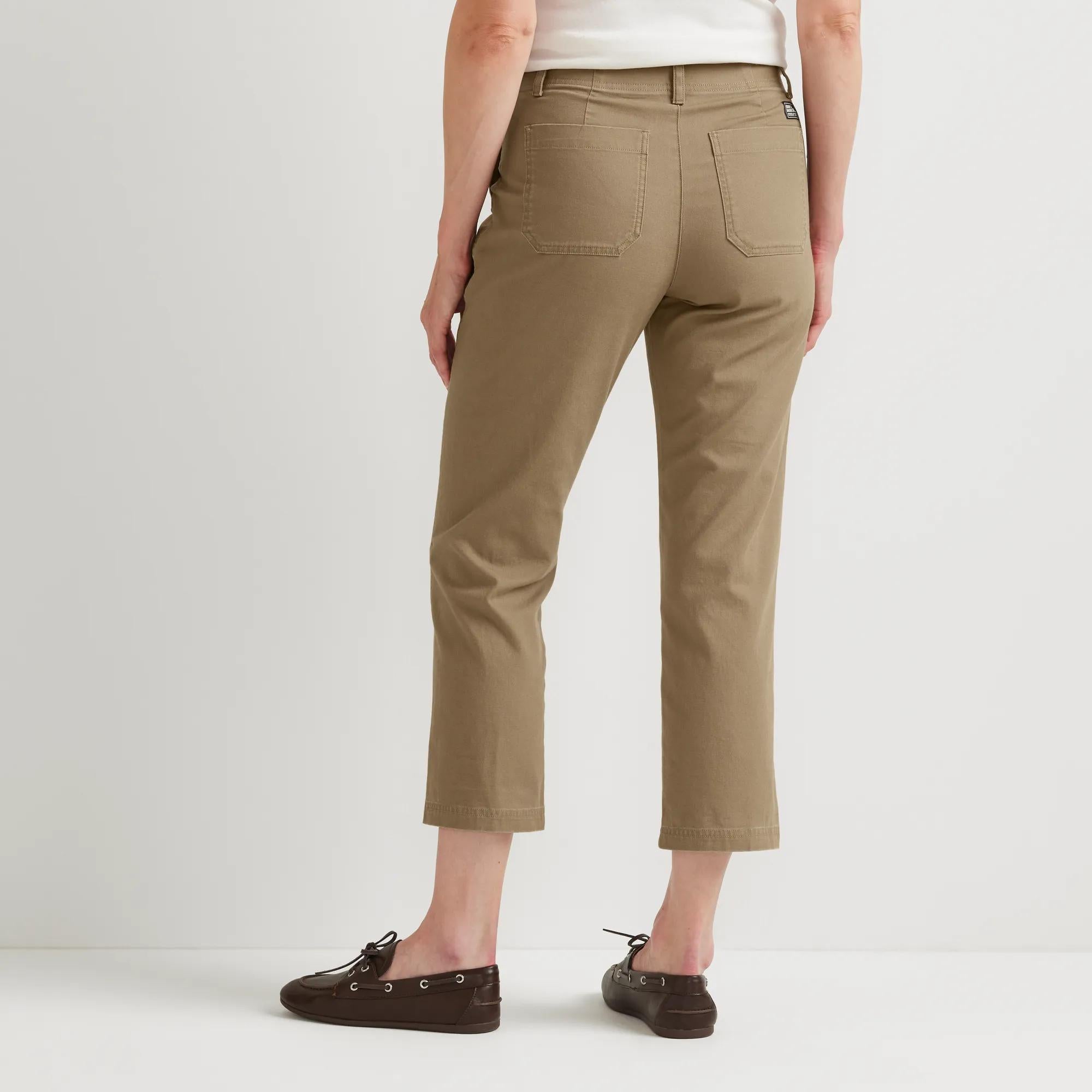Women's Utility Stretch Canvas Kick Cropped Pants - Image 6