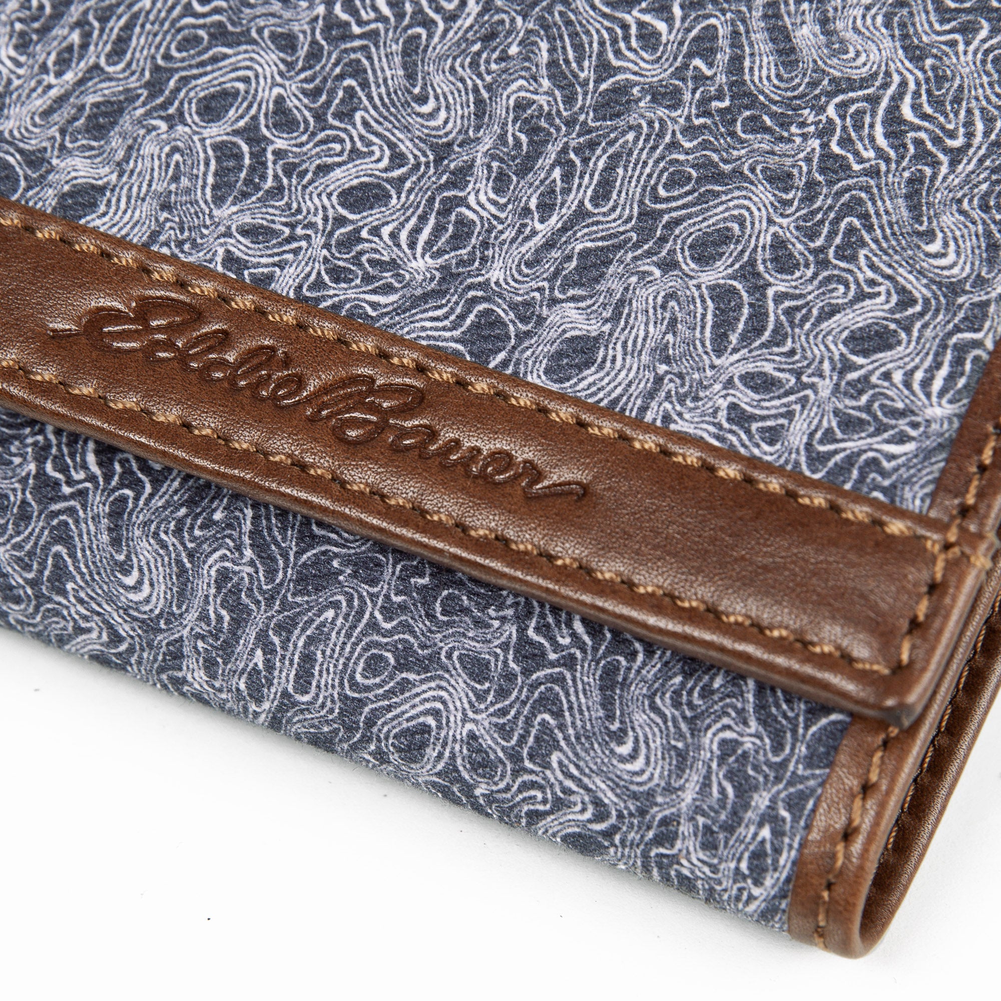 Pioneer Leather And Printed Cotton Canvas Trifold Wallet - Image 3