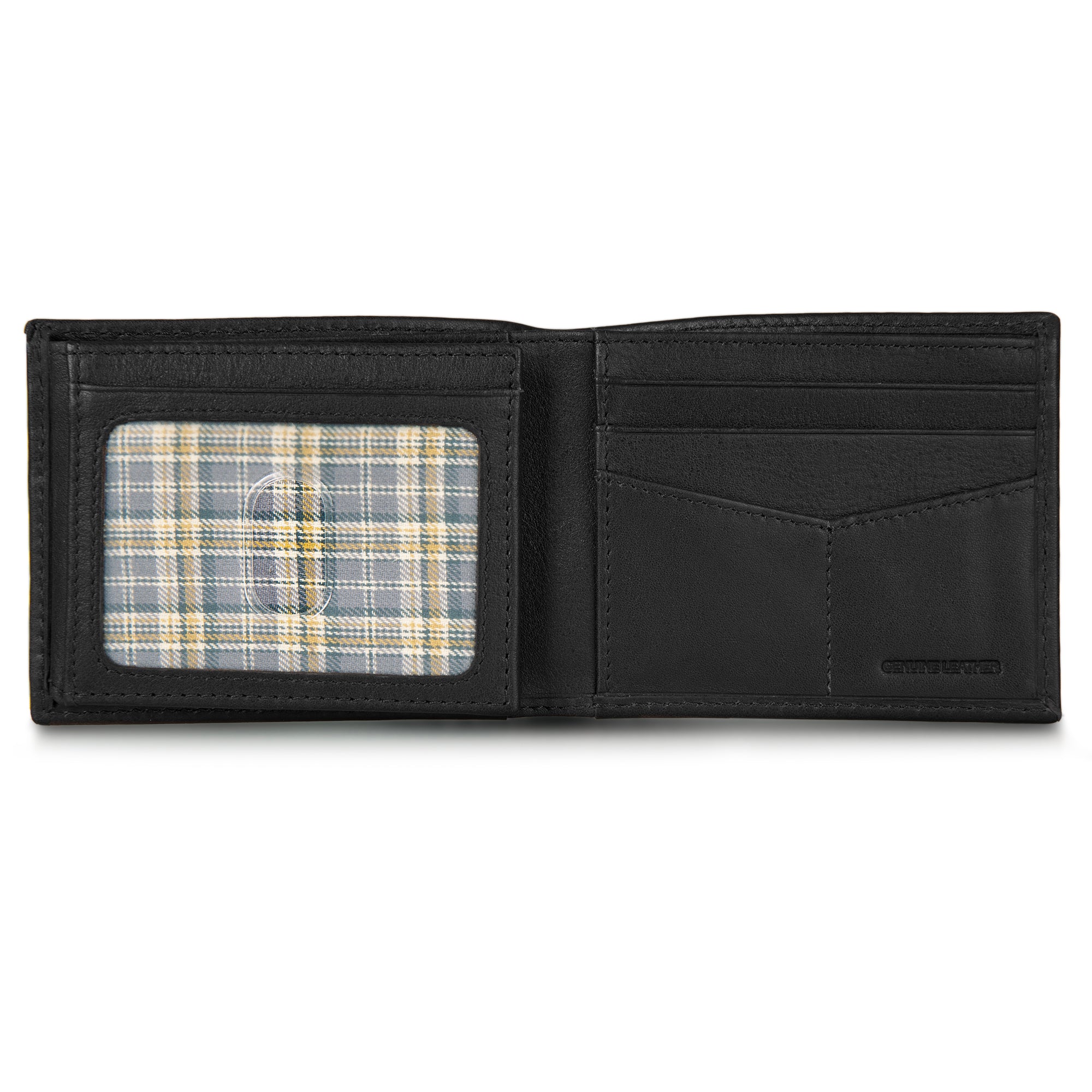 EB Signature Logo Leather Flip Id Bifold Wallet - Image 10