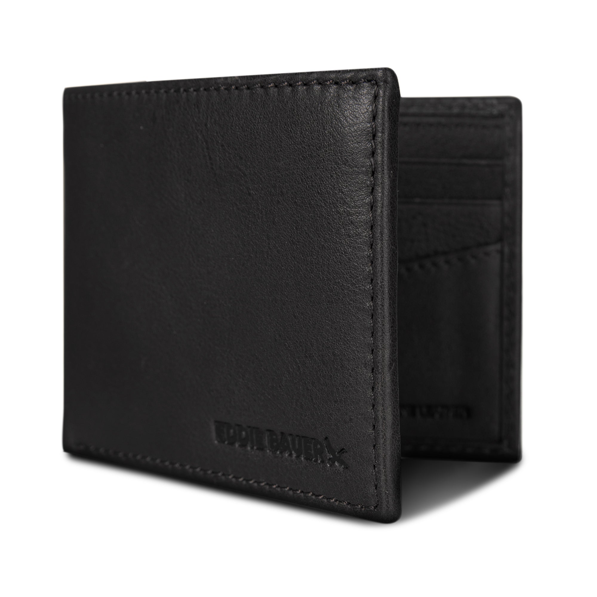 EB Signature Logo Leather Flip Id Bifold Wallet - Image 22
