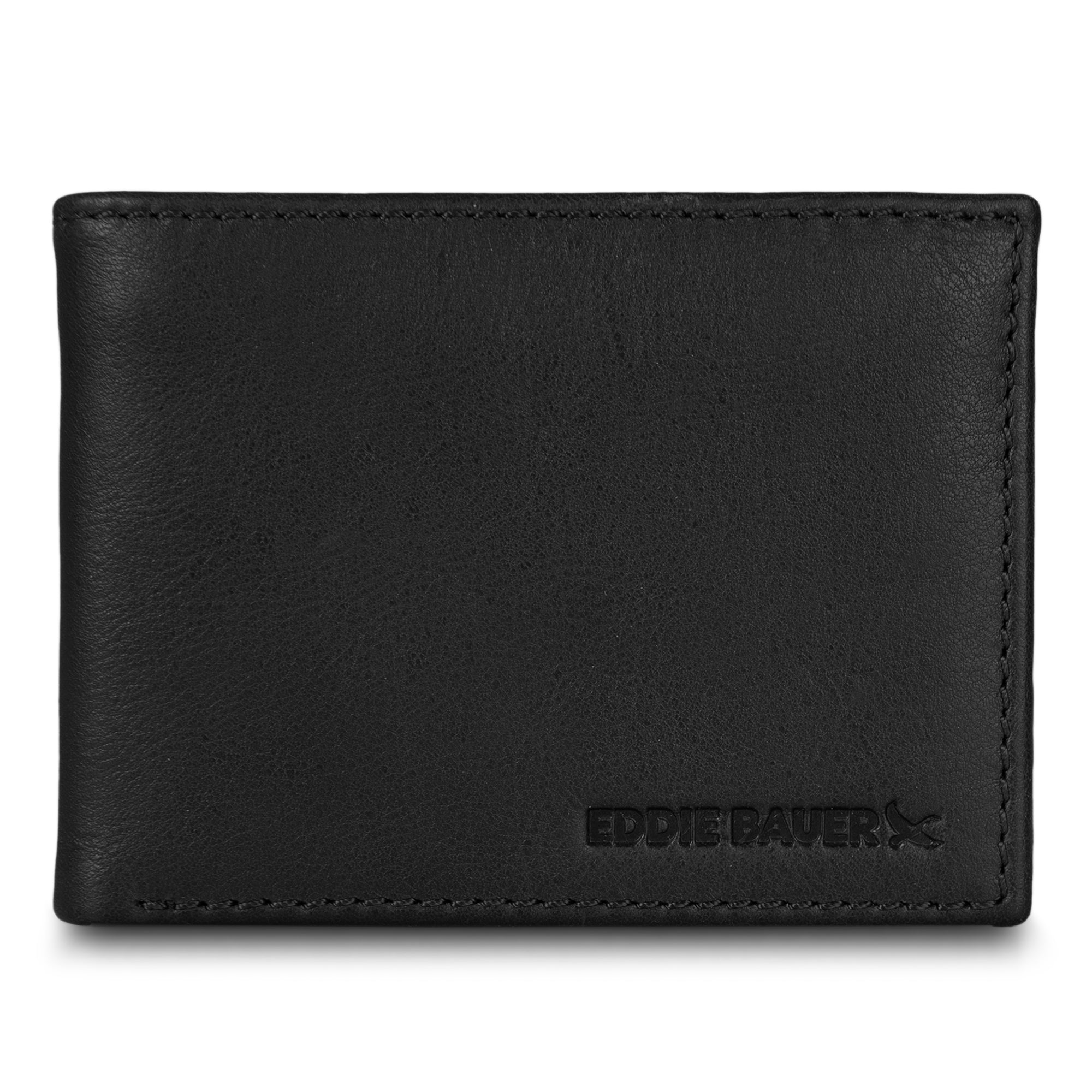 EB Signature Logo Leather Flip Id Bifold Wallet - Image 2