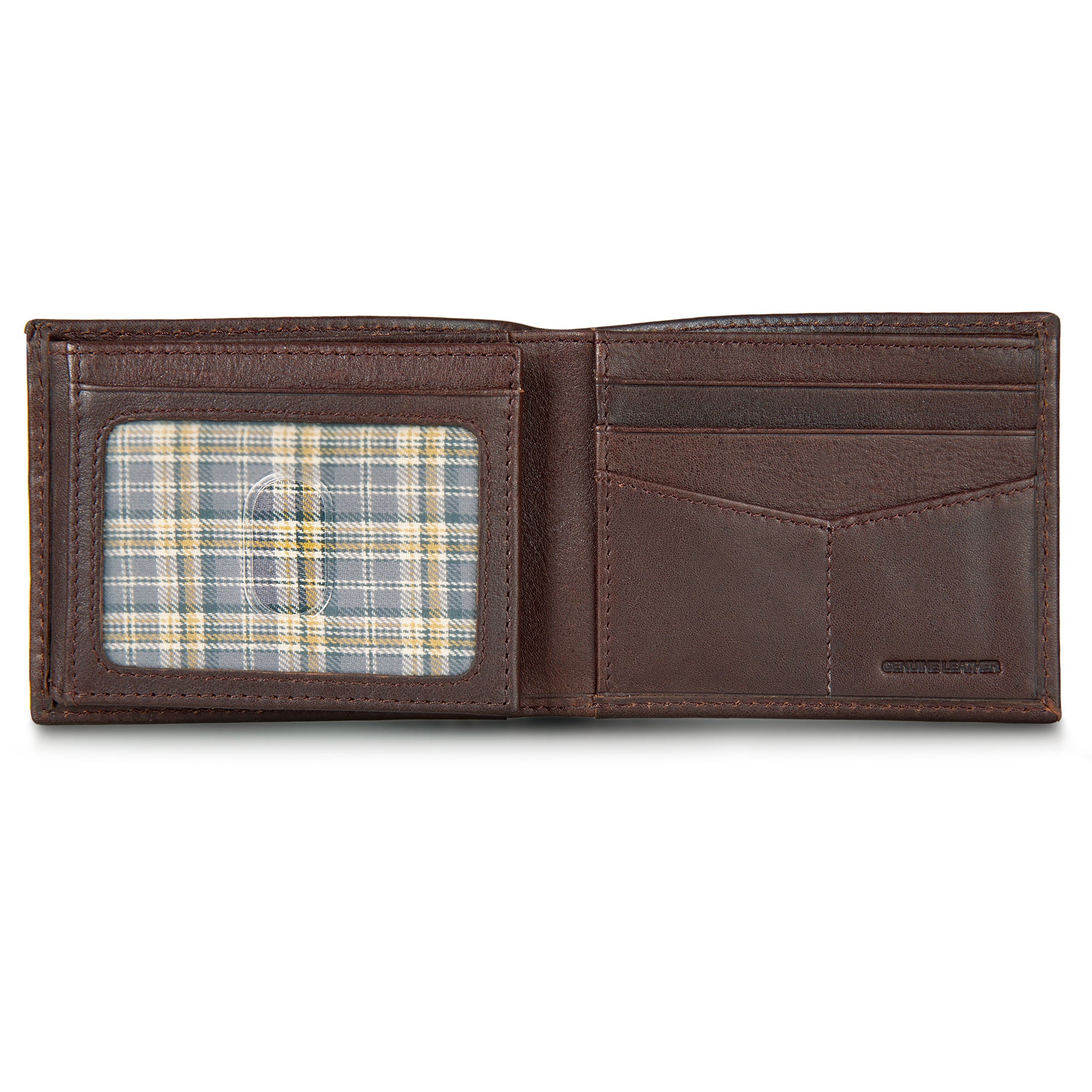 EB Signature Logo Leather Flip Id Bifold Wallet - Image 11