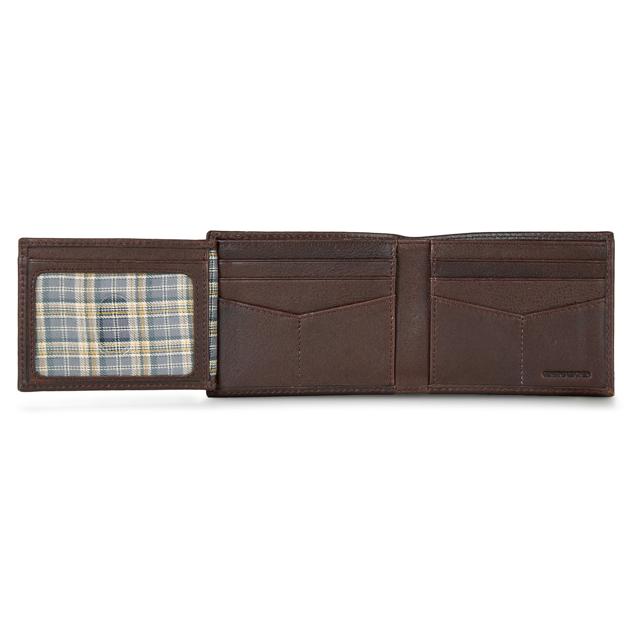 EB Signature Logo Leather Flip Id Bifold Wallet - Image 14