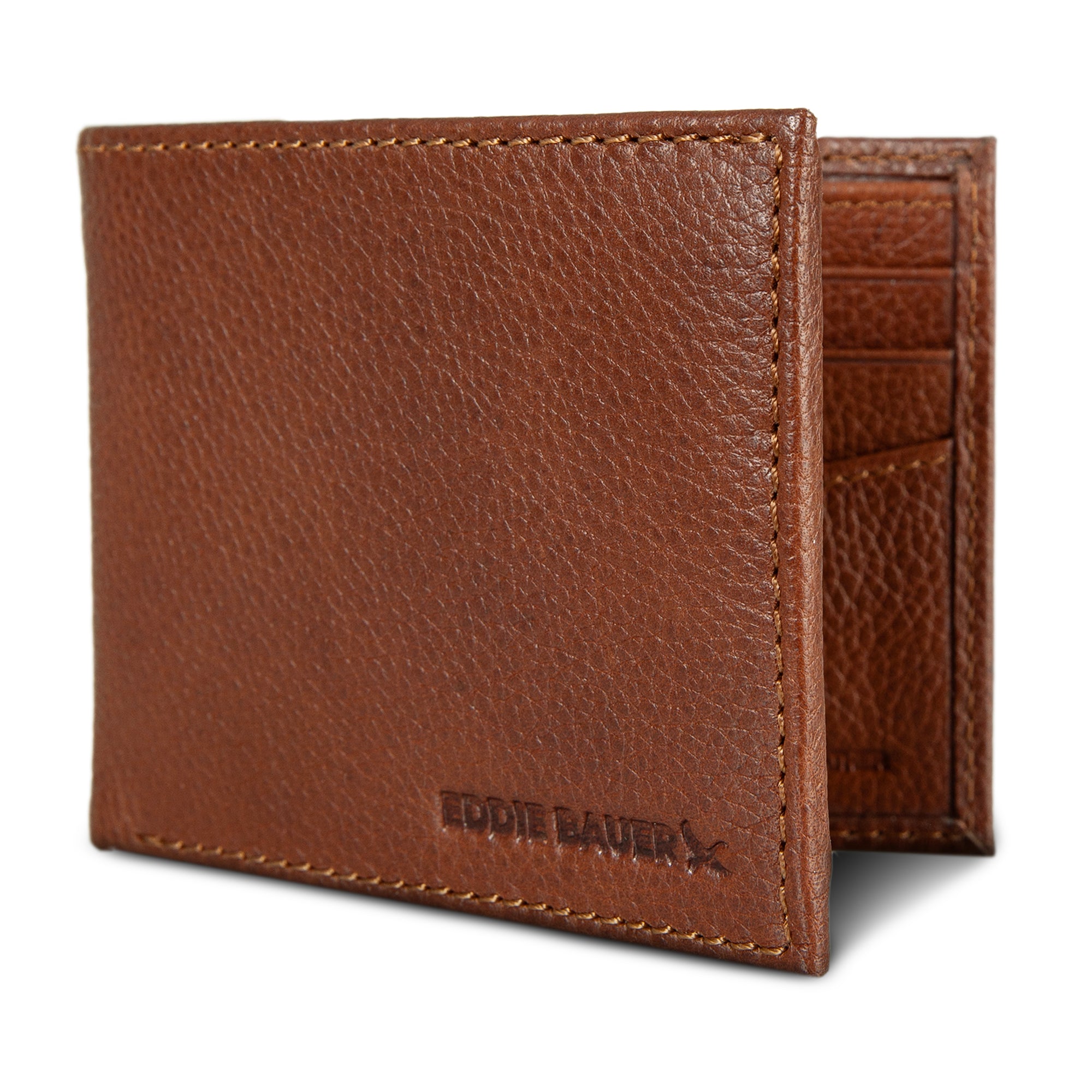 EB Signature Logo Leather Flip Id Bifold Wallet - Image 24
