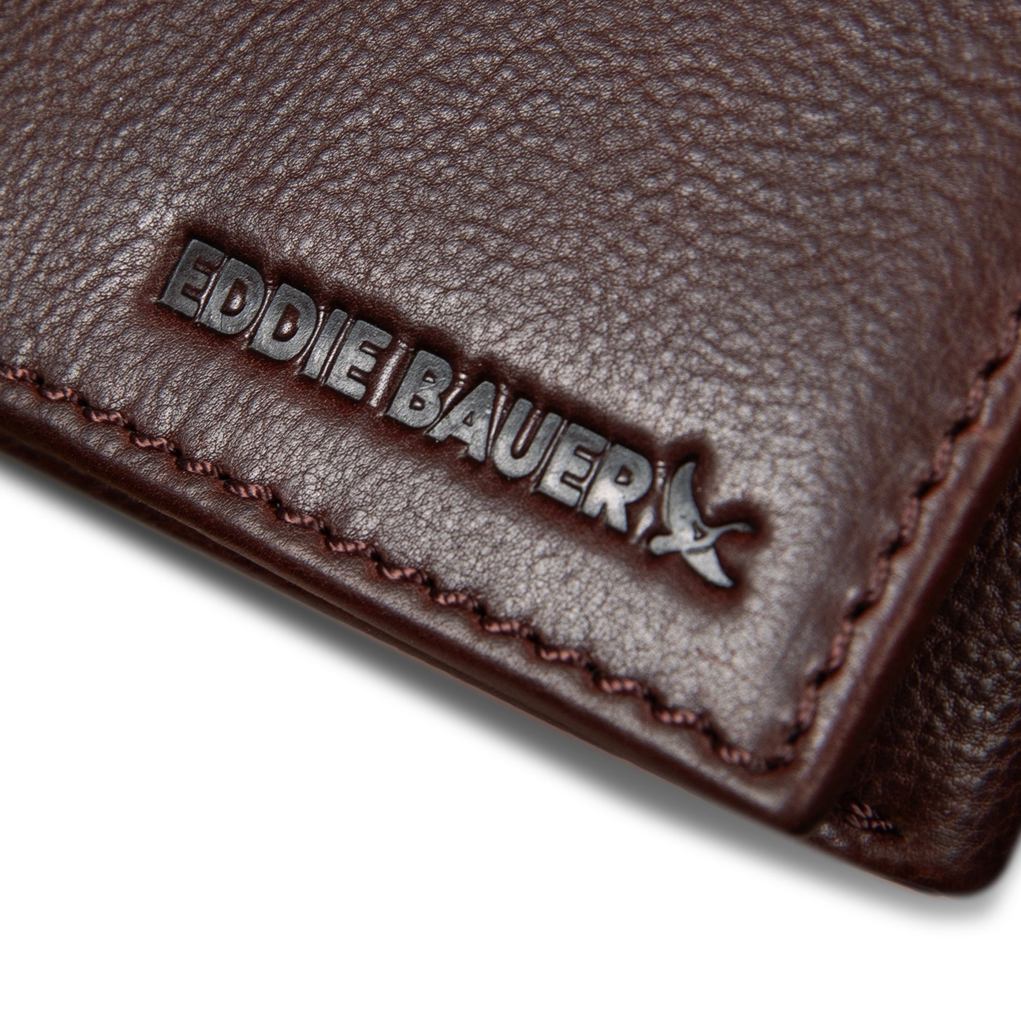 EB Signature Logo Leather Trifold Wallet - Image 9