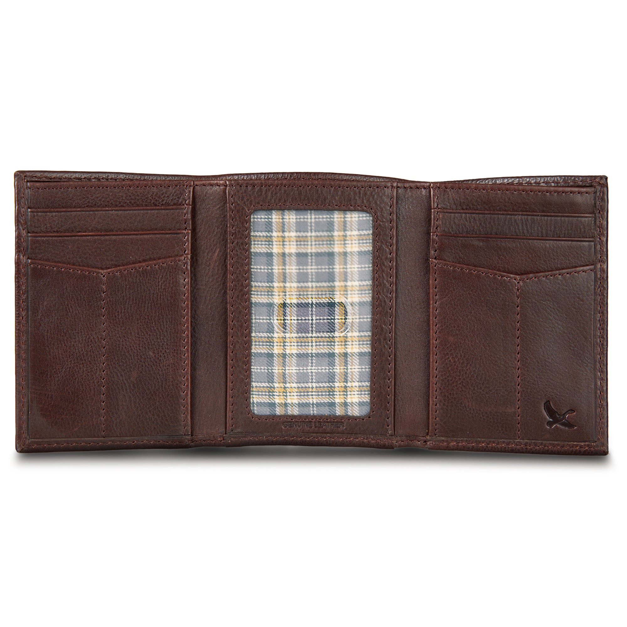 EB Signature Logo Leather Trifold Wallet - Image 13
