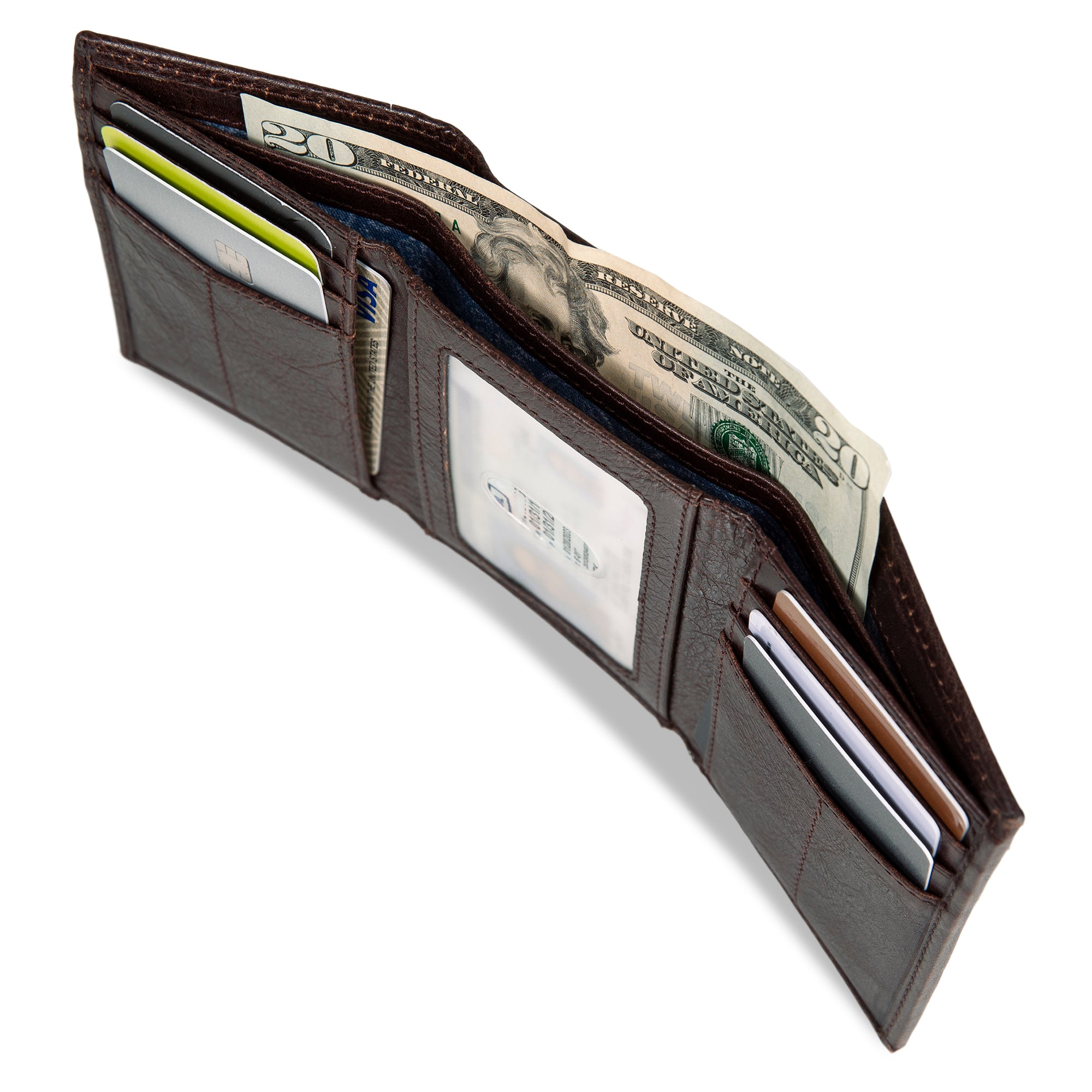 EB Signature Logo Leather Trifold Wallet - Image 28