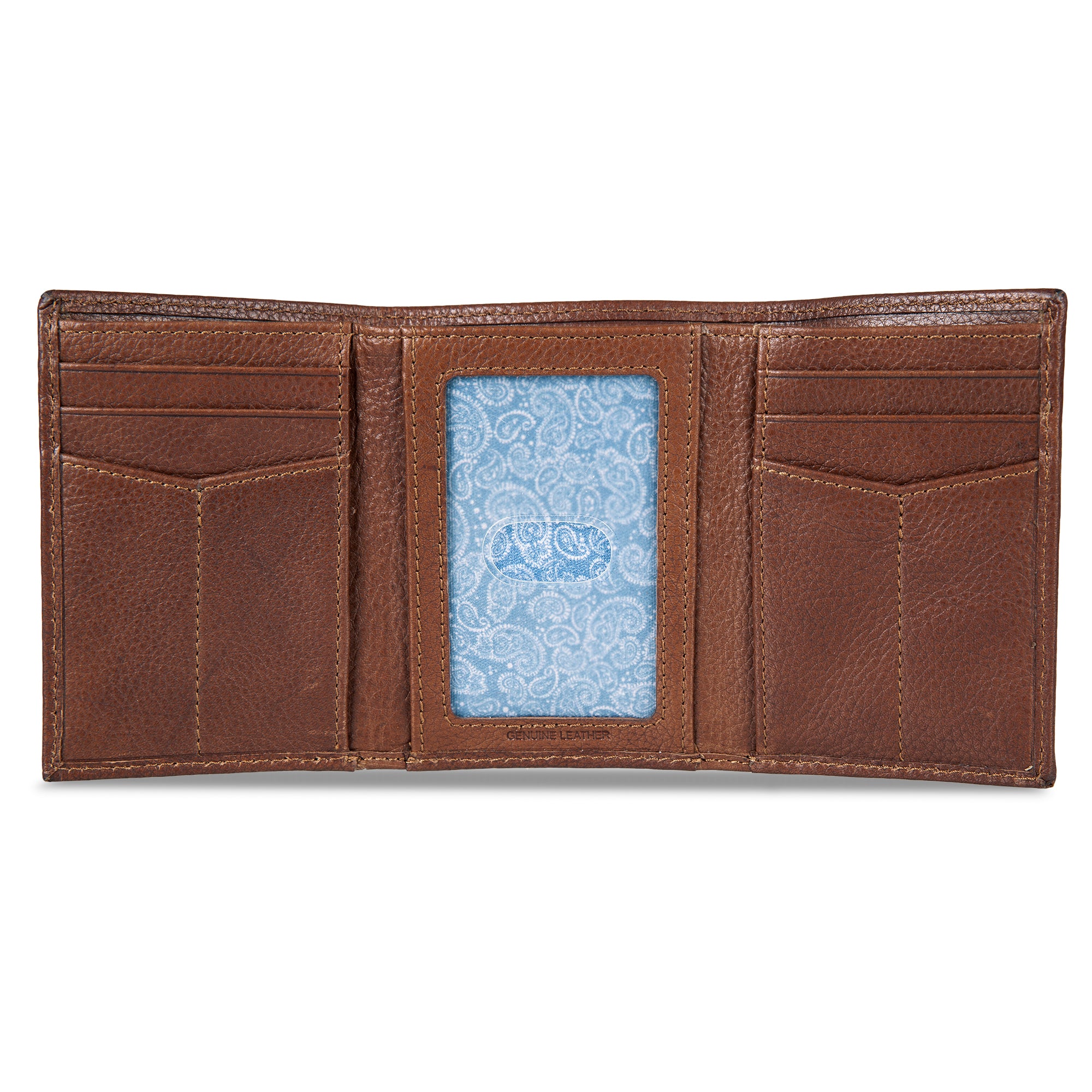 EB Signature Logo Leather Trifold Wallet - Image 19