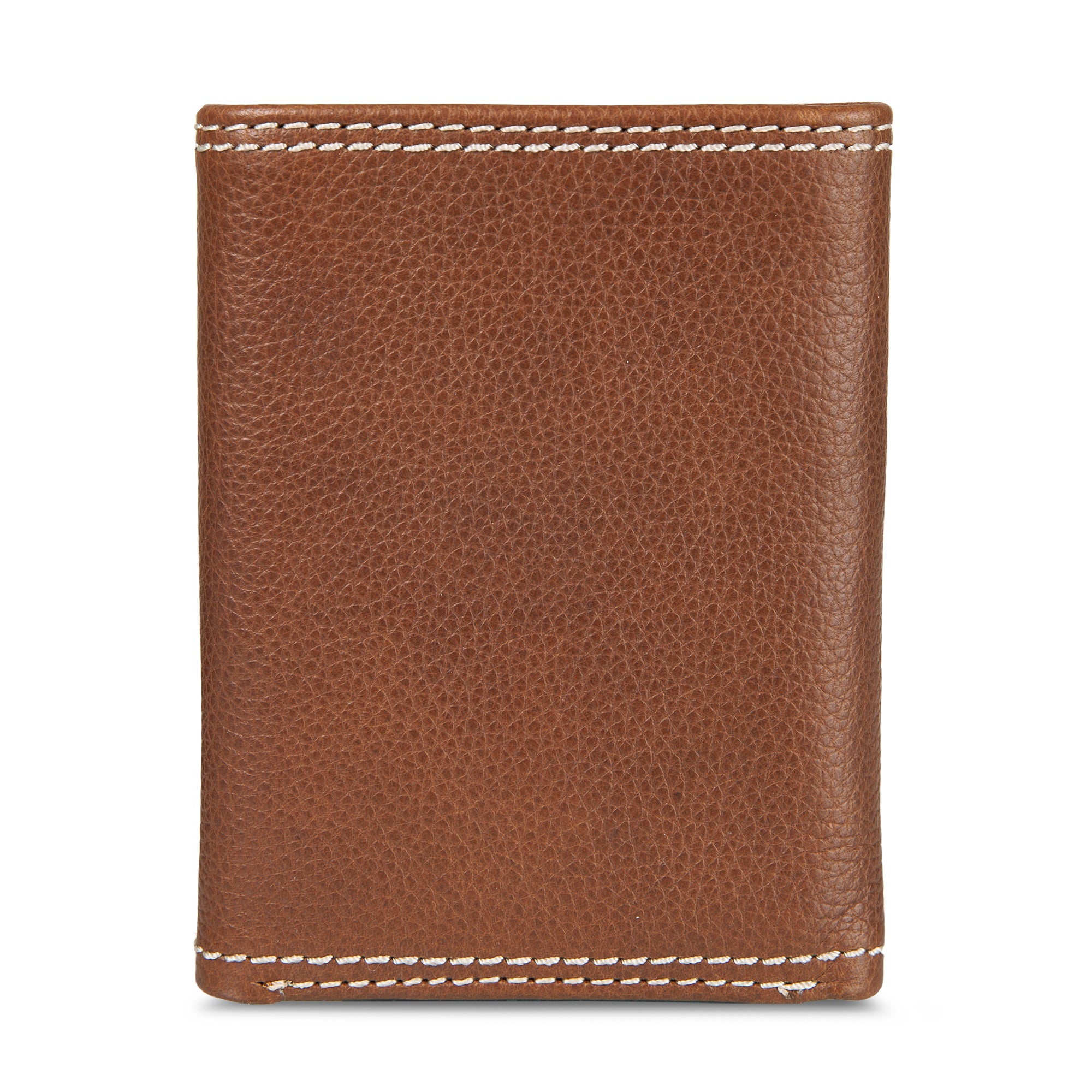 EB Signature Top Stitch Leather Trifold Wallet - Image 2
