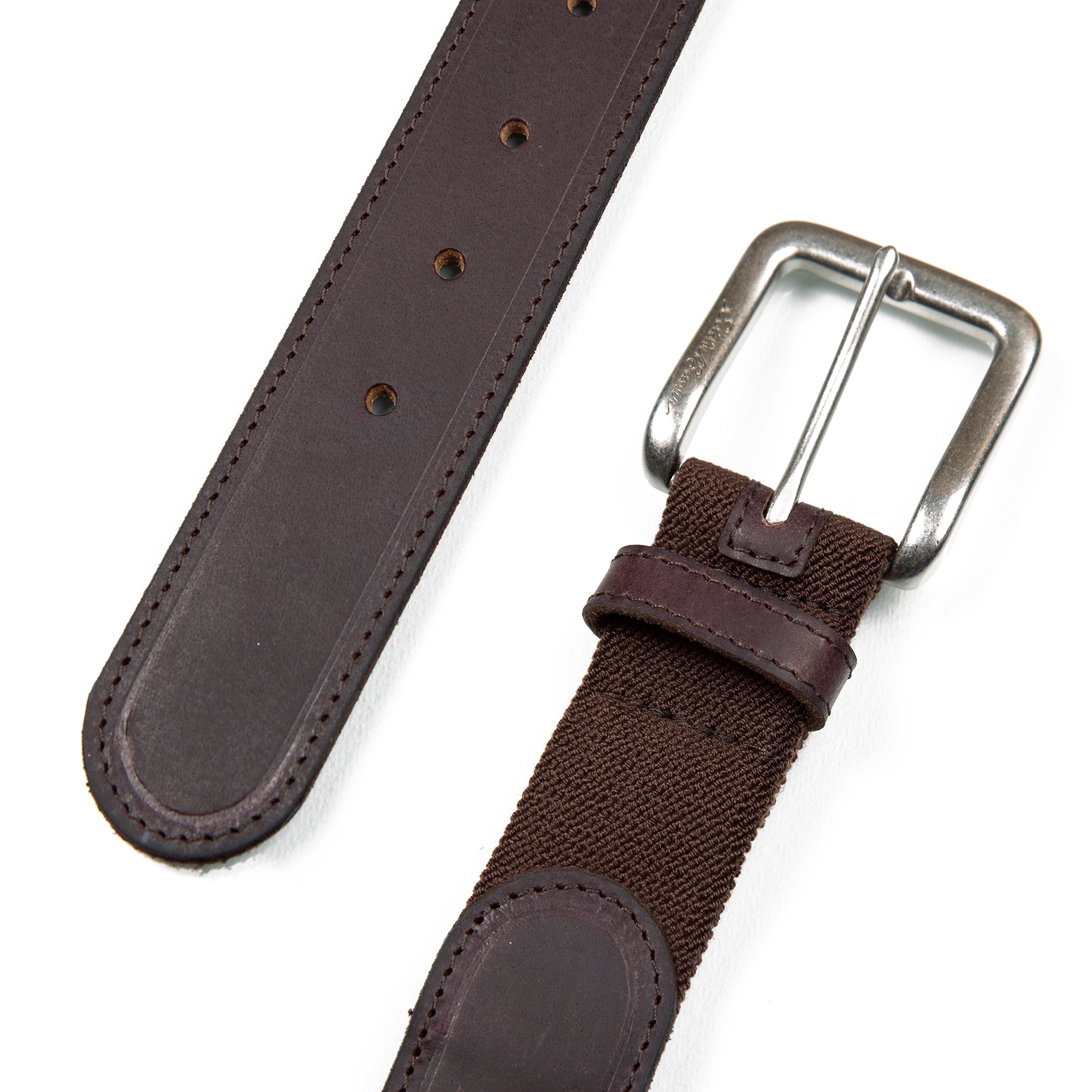 Men's Rugged Leather Belt With Stretch Tab - Image 4