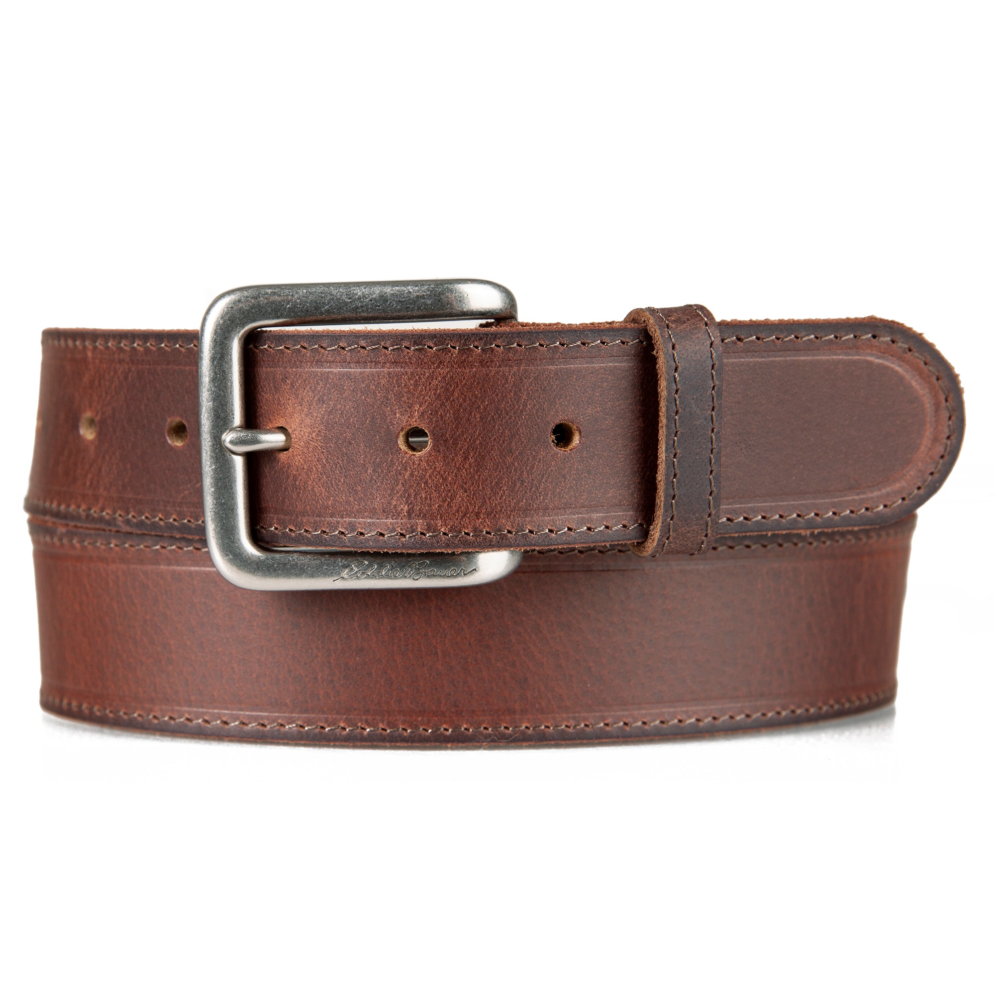 Men's Rugged Leather Belt With Stretch Tab - Image 7