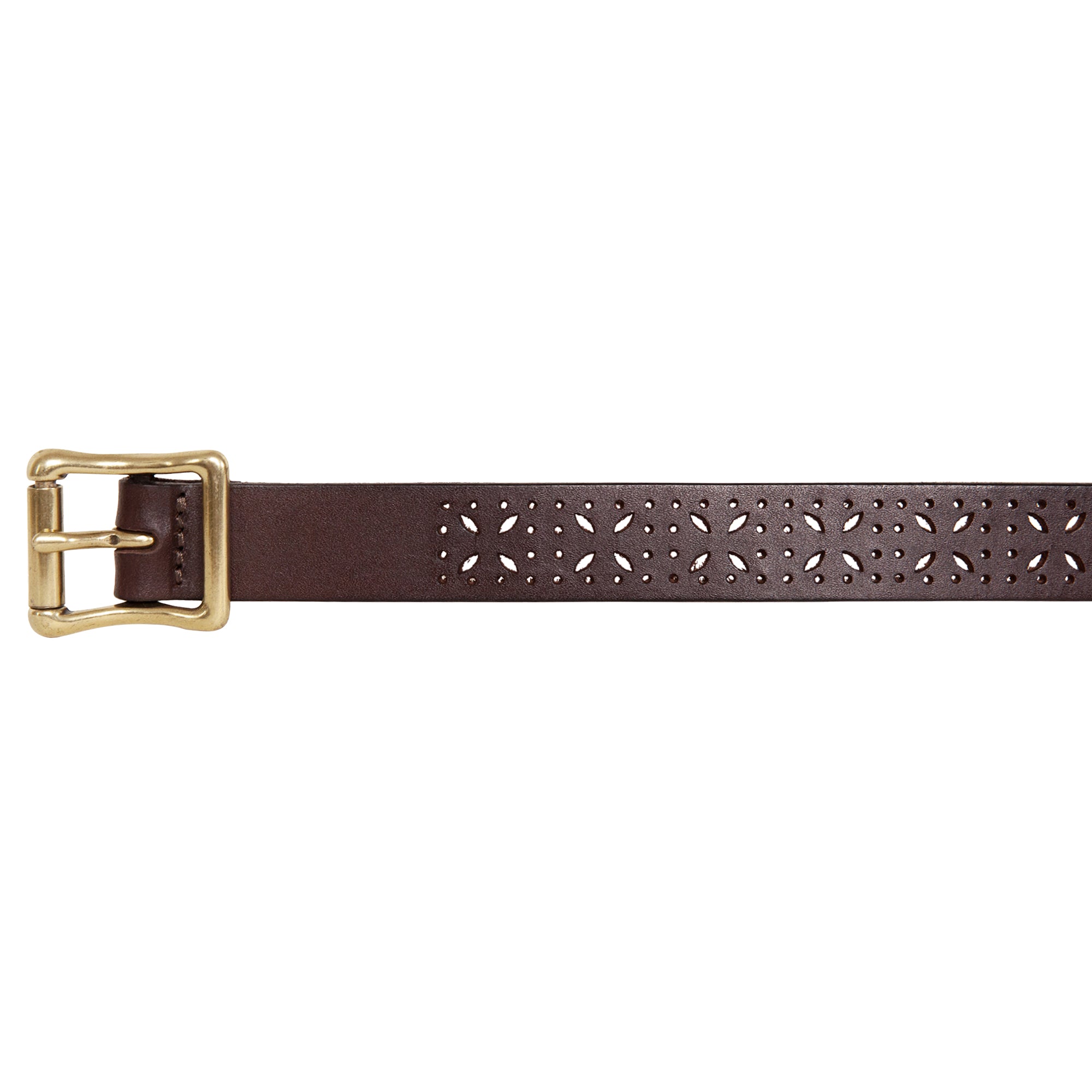 Women's Perforated Pattern Leather Belt - Image 4