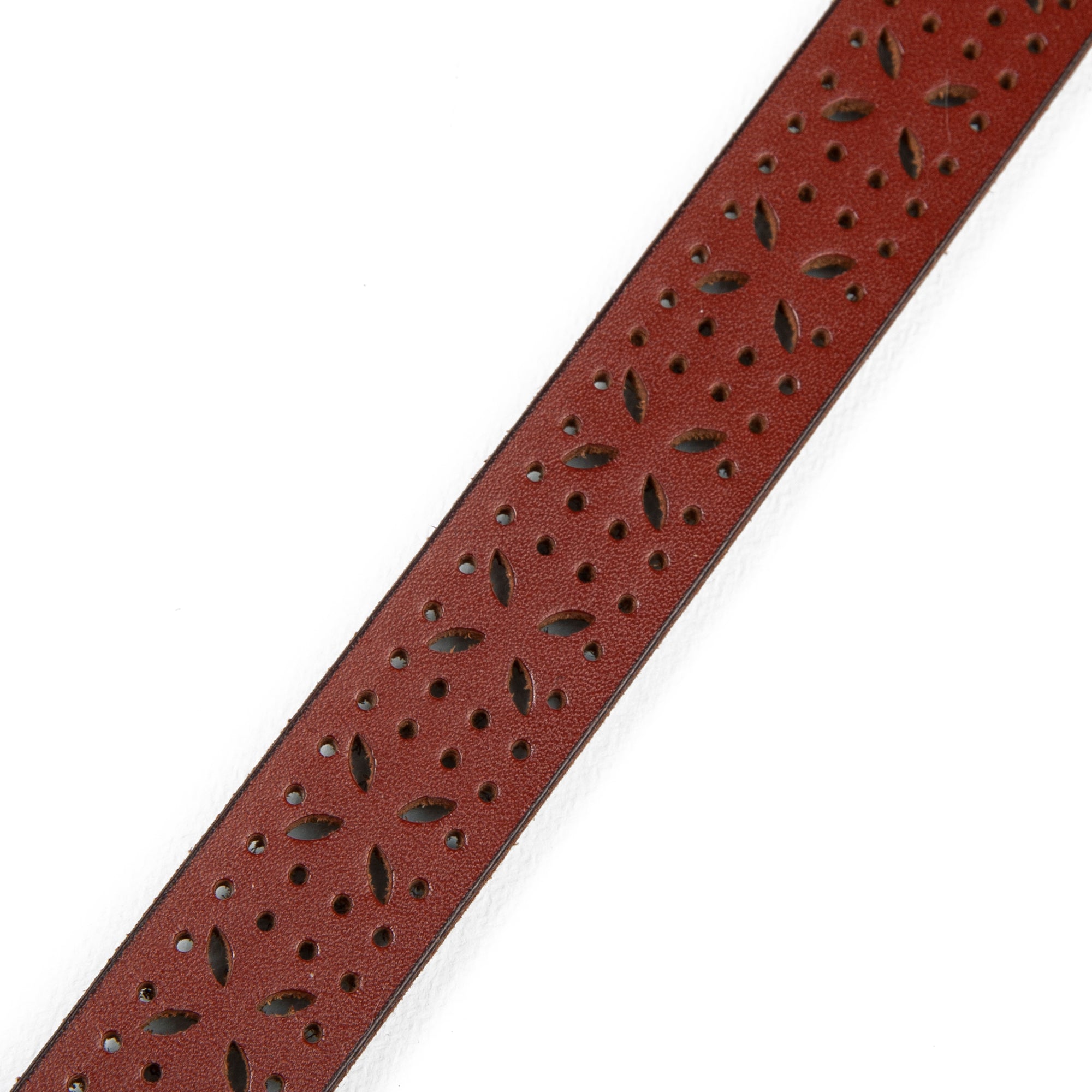 Women's Perforated Pattern Leather Belt - Image 11