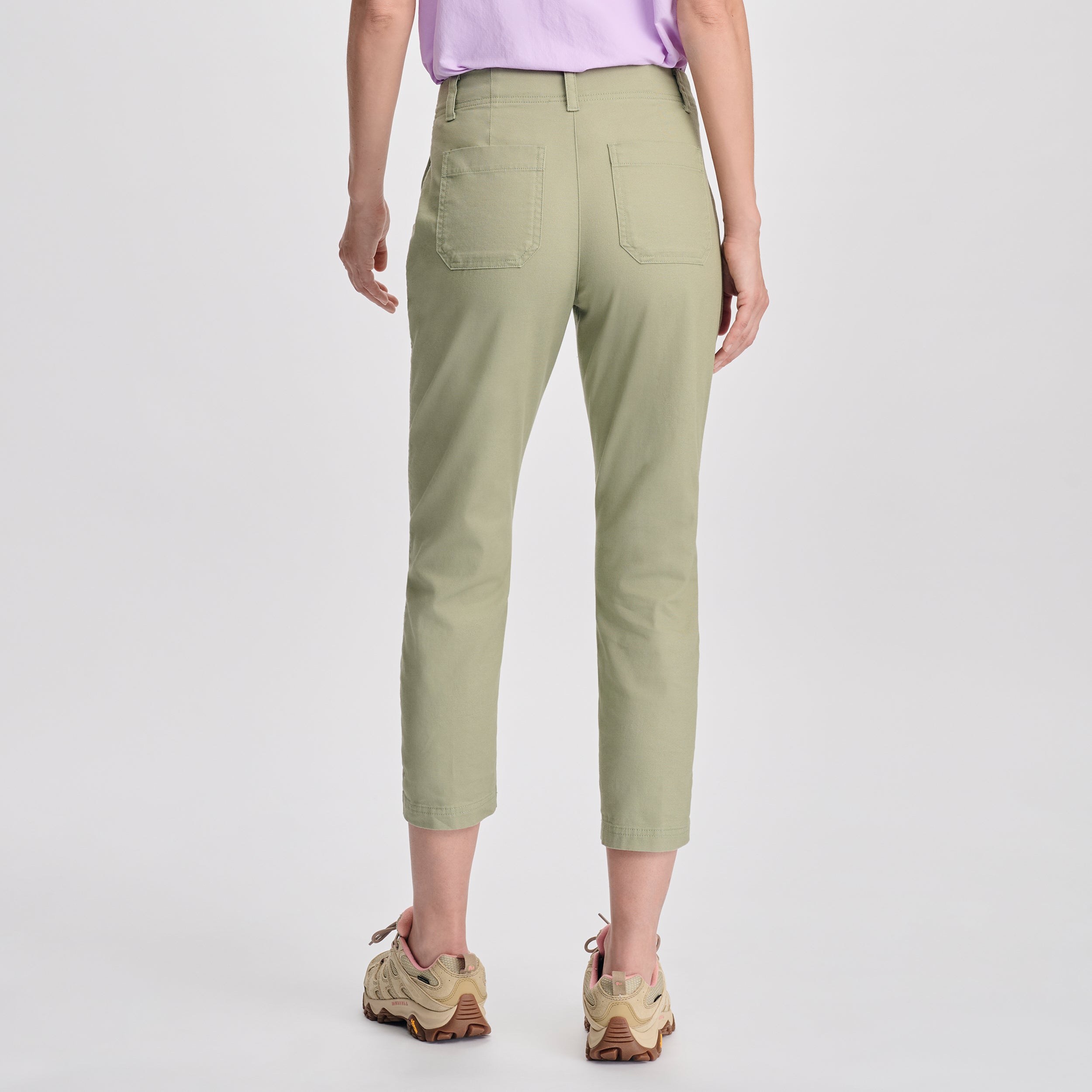 Women's Utility Stretch Canvas Kick Cropped Pants - Image 2