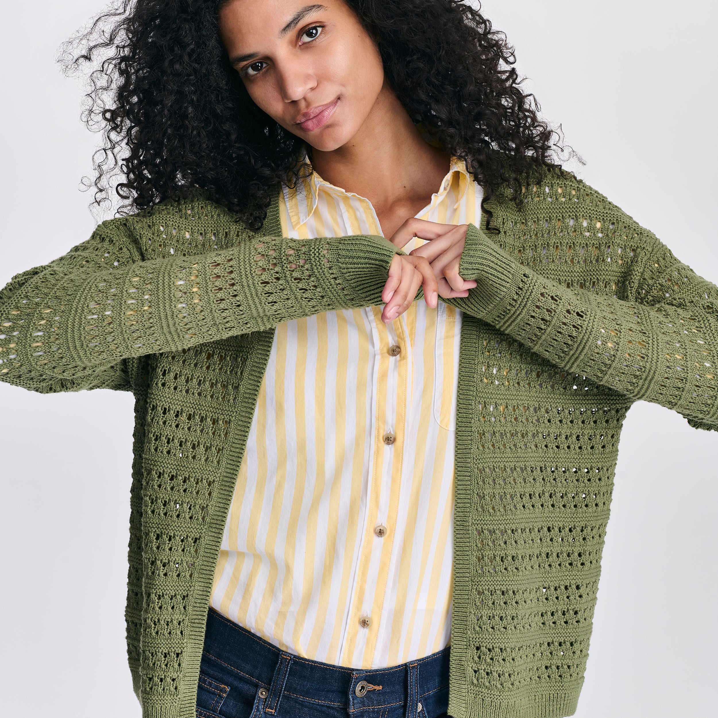 Women's Open Stitch Cardigan - Image 6