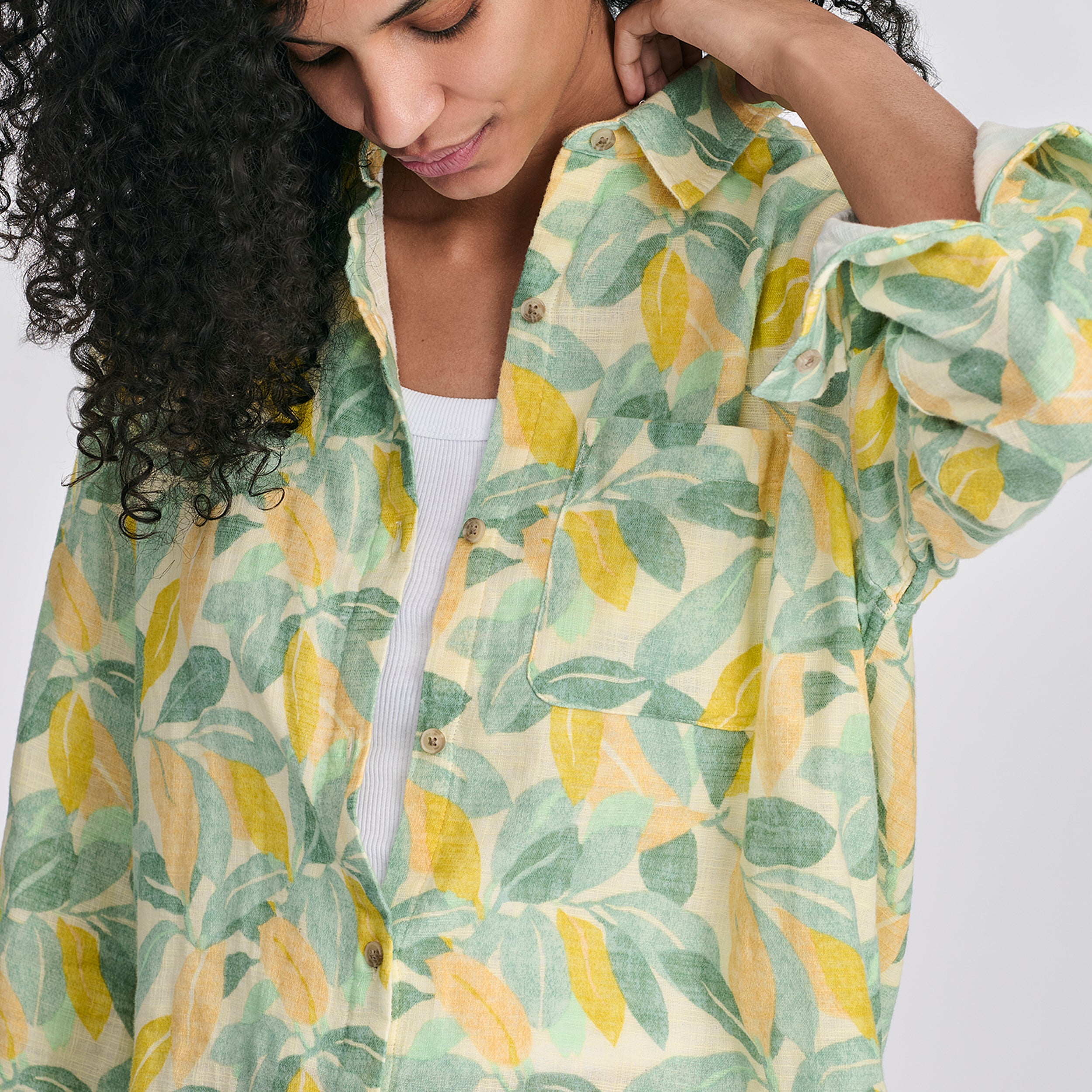 Women's Woven Printed Cotton Long Sleeve Shirt - Image 3