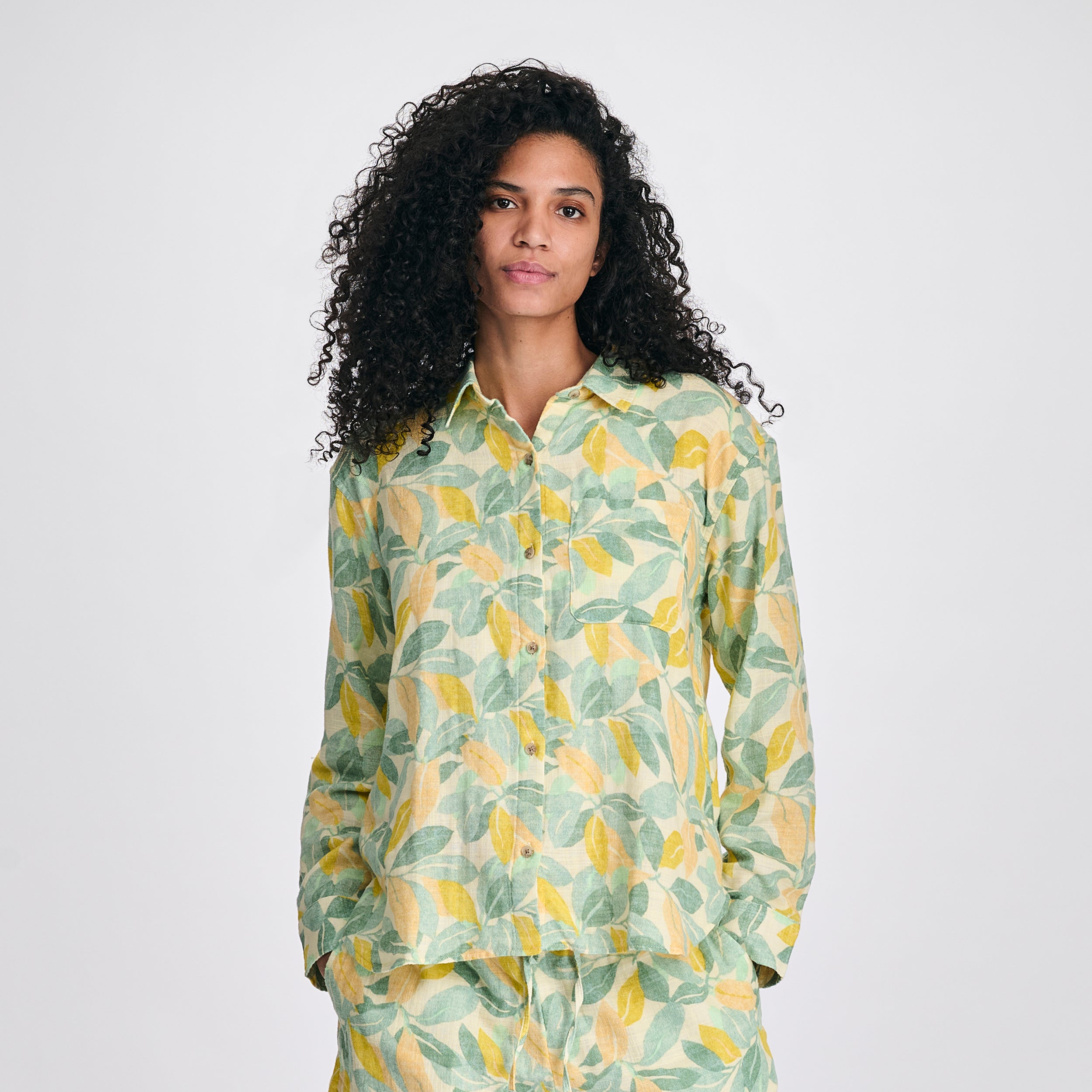 Women's Woven Printed Cotton Long Sleeve Shirt - Image 4