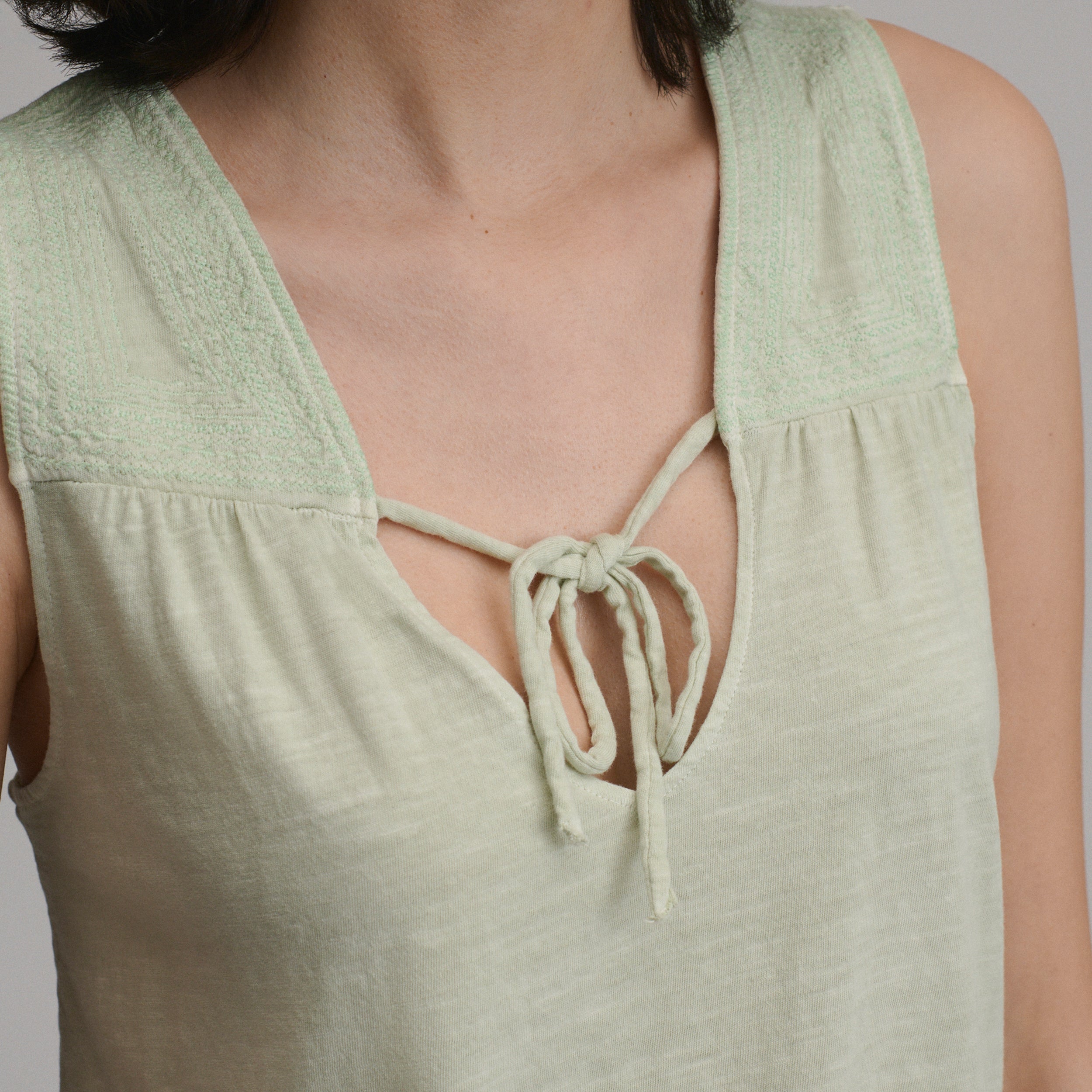 Women's Sunwashed Cotton Tie Front Tank - Image 7